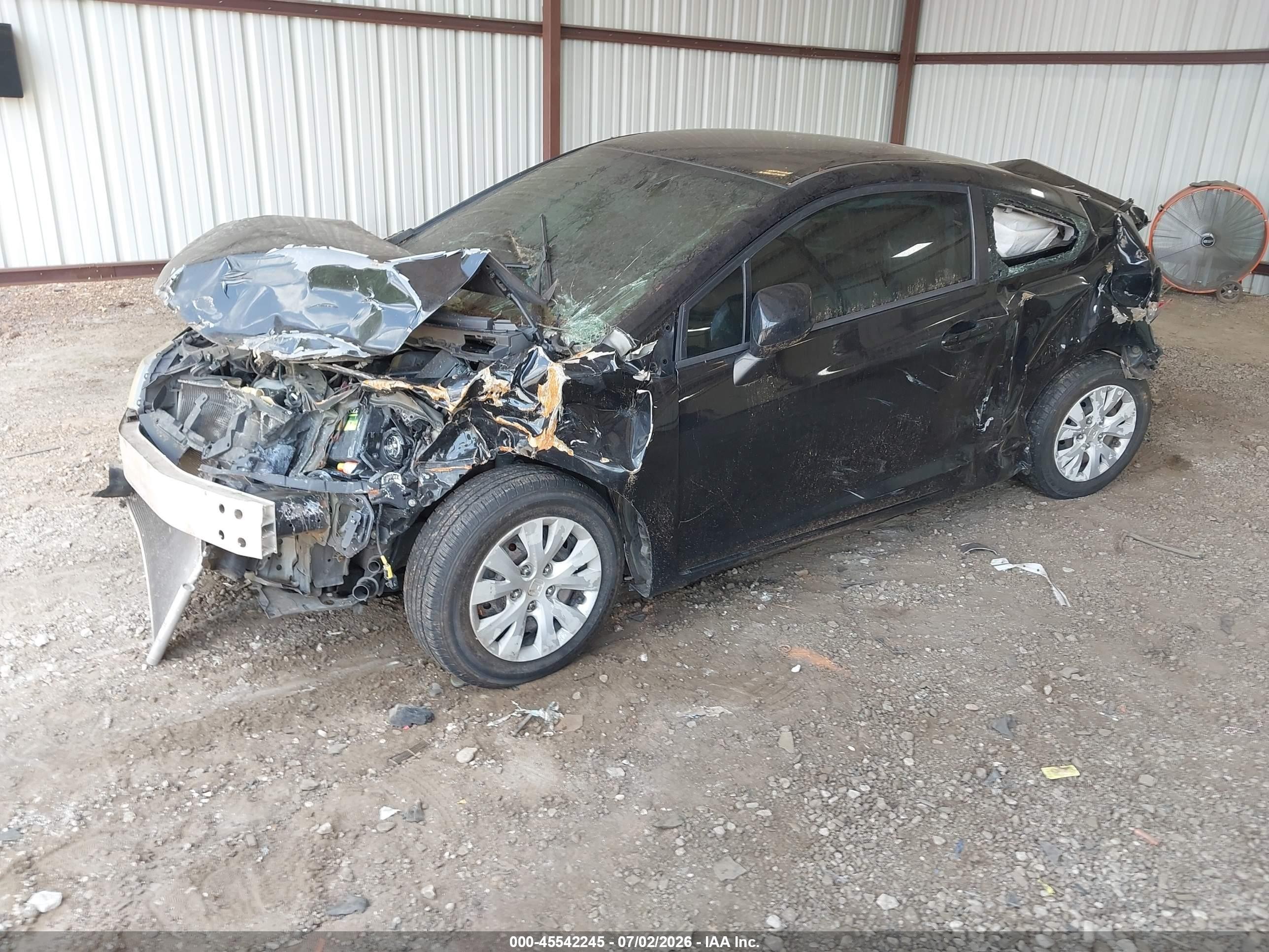 2012 Honda Civic Lx Black vin: 2HGFG3B53CH564811