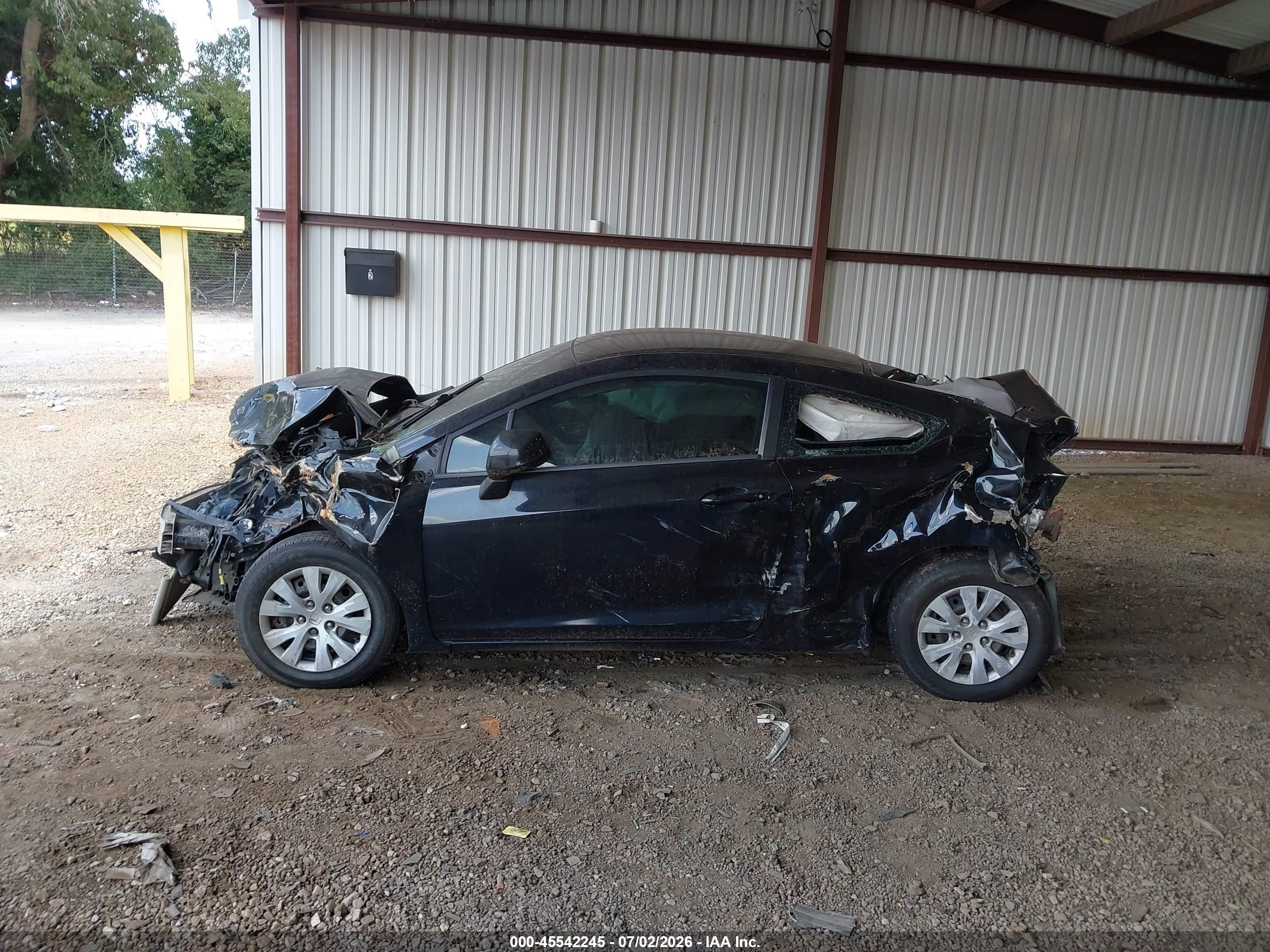 2012 Honda Civic Lx Black vin: 2HGFG3B53CH564811