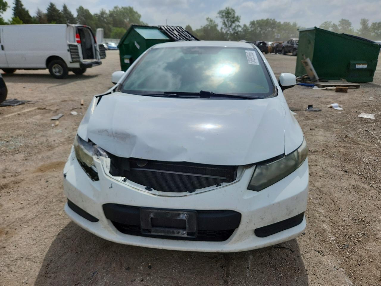 2013 Honda Civic Lx White vin: 2HGFG3B53DH509177