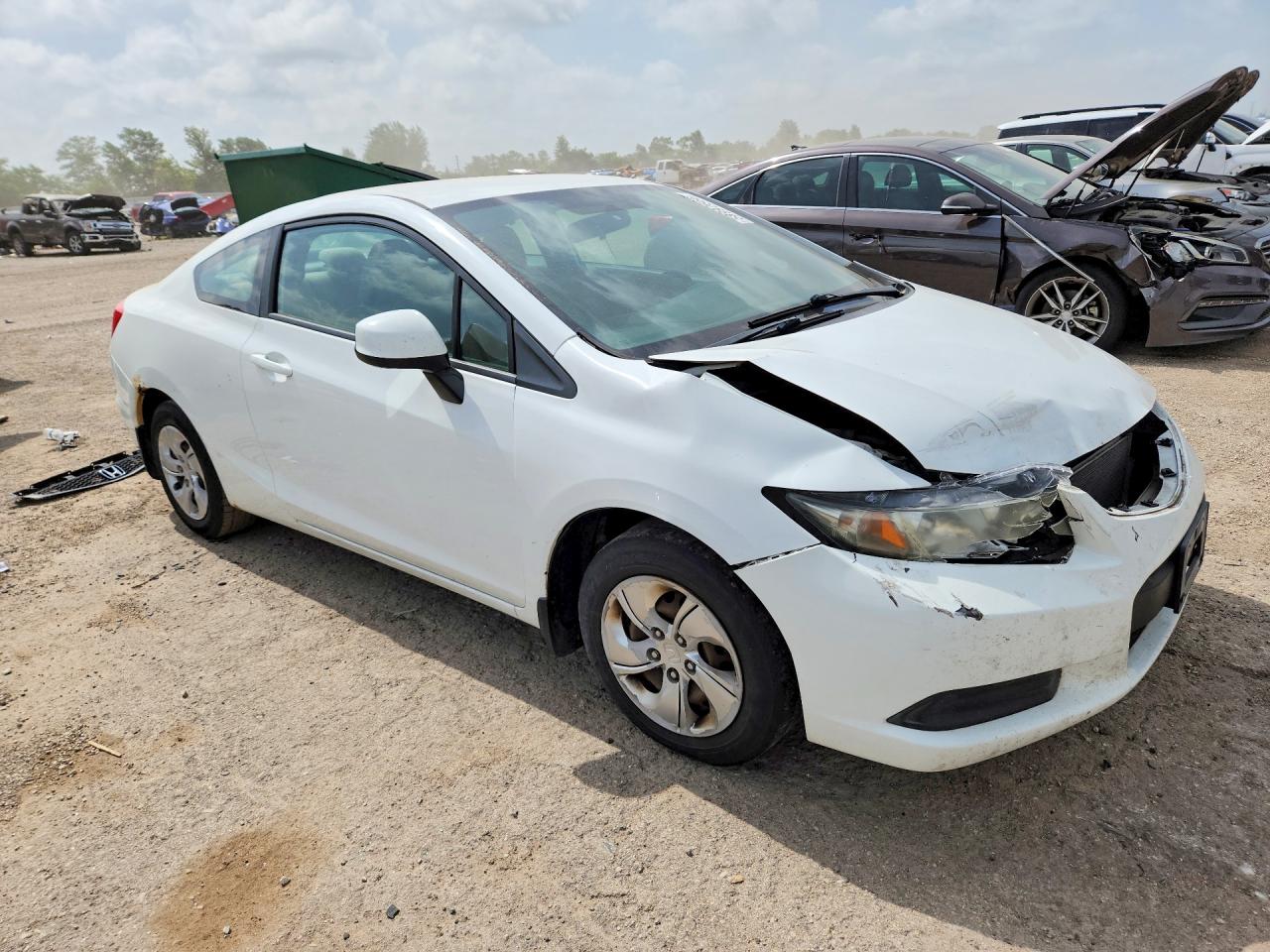 2013 Honda Civic Lx White vin: 2HGFG3B53DH509177