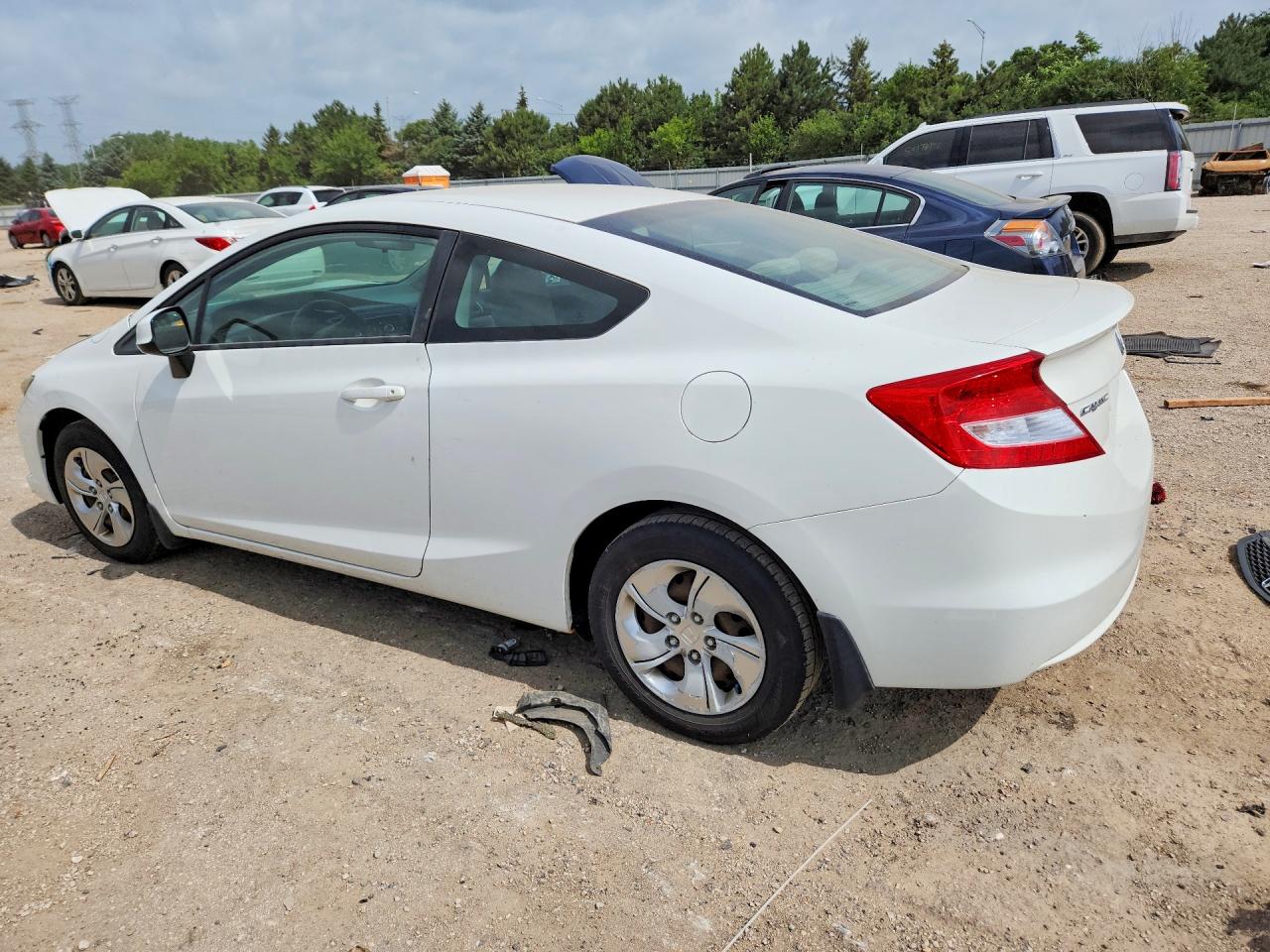 2013 Honda Civic Lx White vin: 2HGFG3B53DH509177