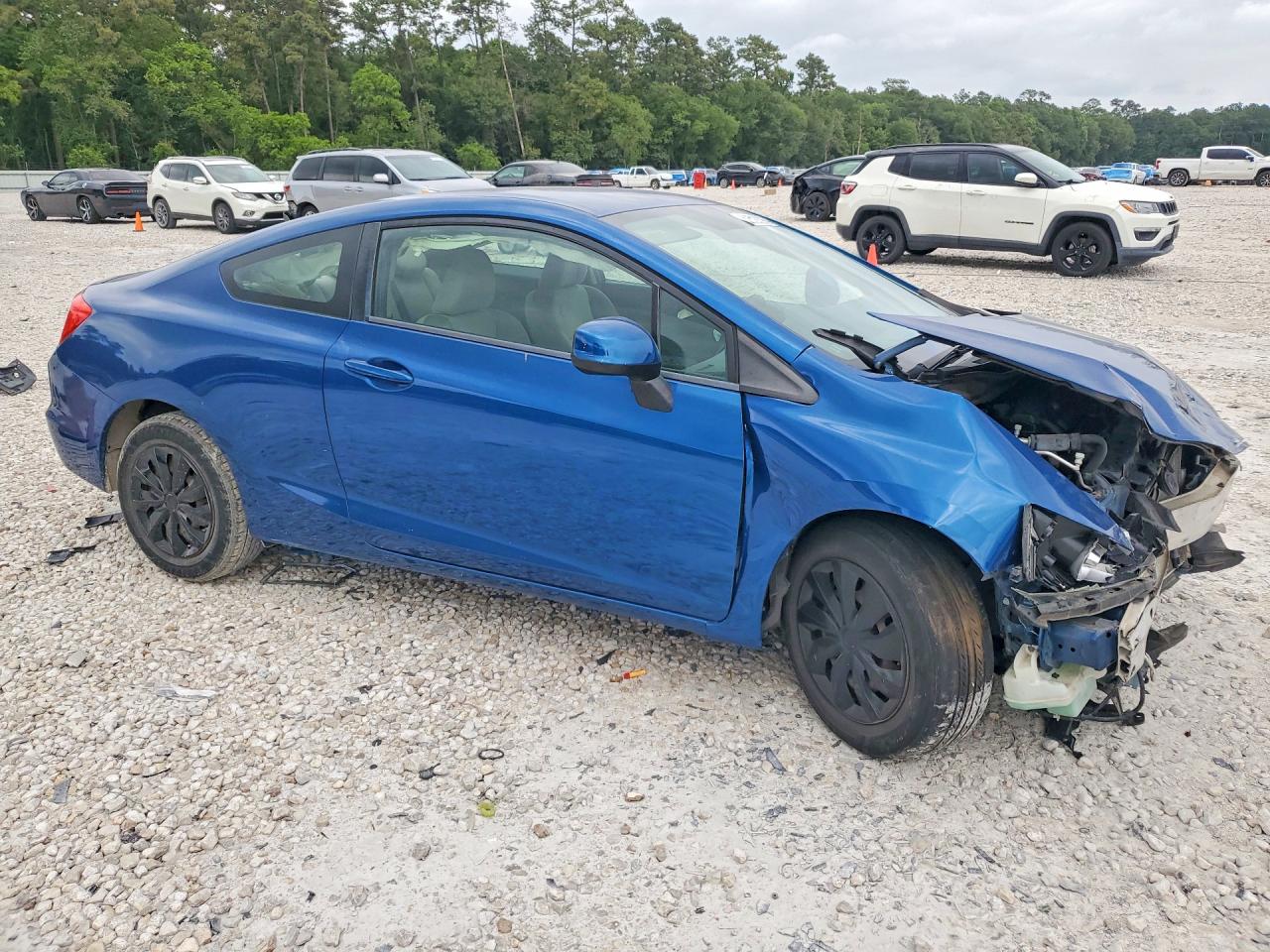 2013 Honda Civic Lx Blue vin: 2HGFG3B53DH514895