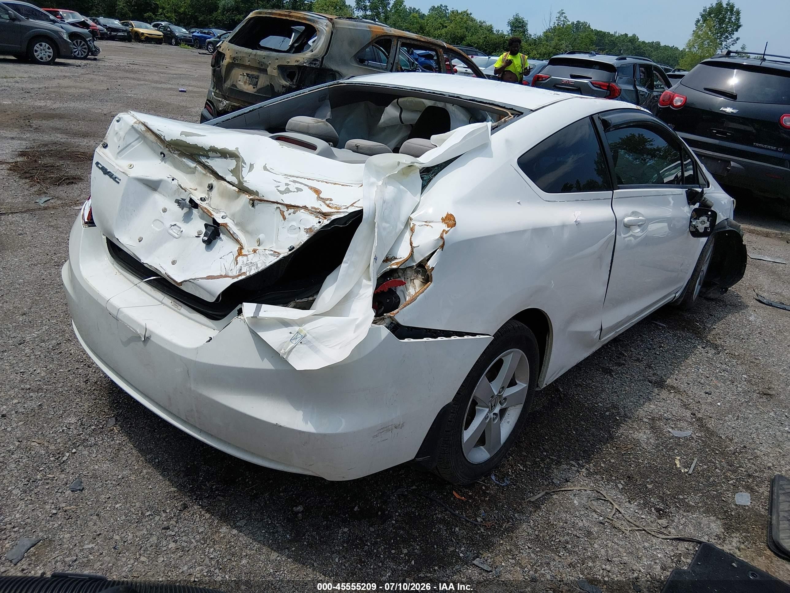 2013 Honda Civic Lx White vin: 2HGFG3B53DH521006