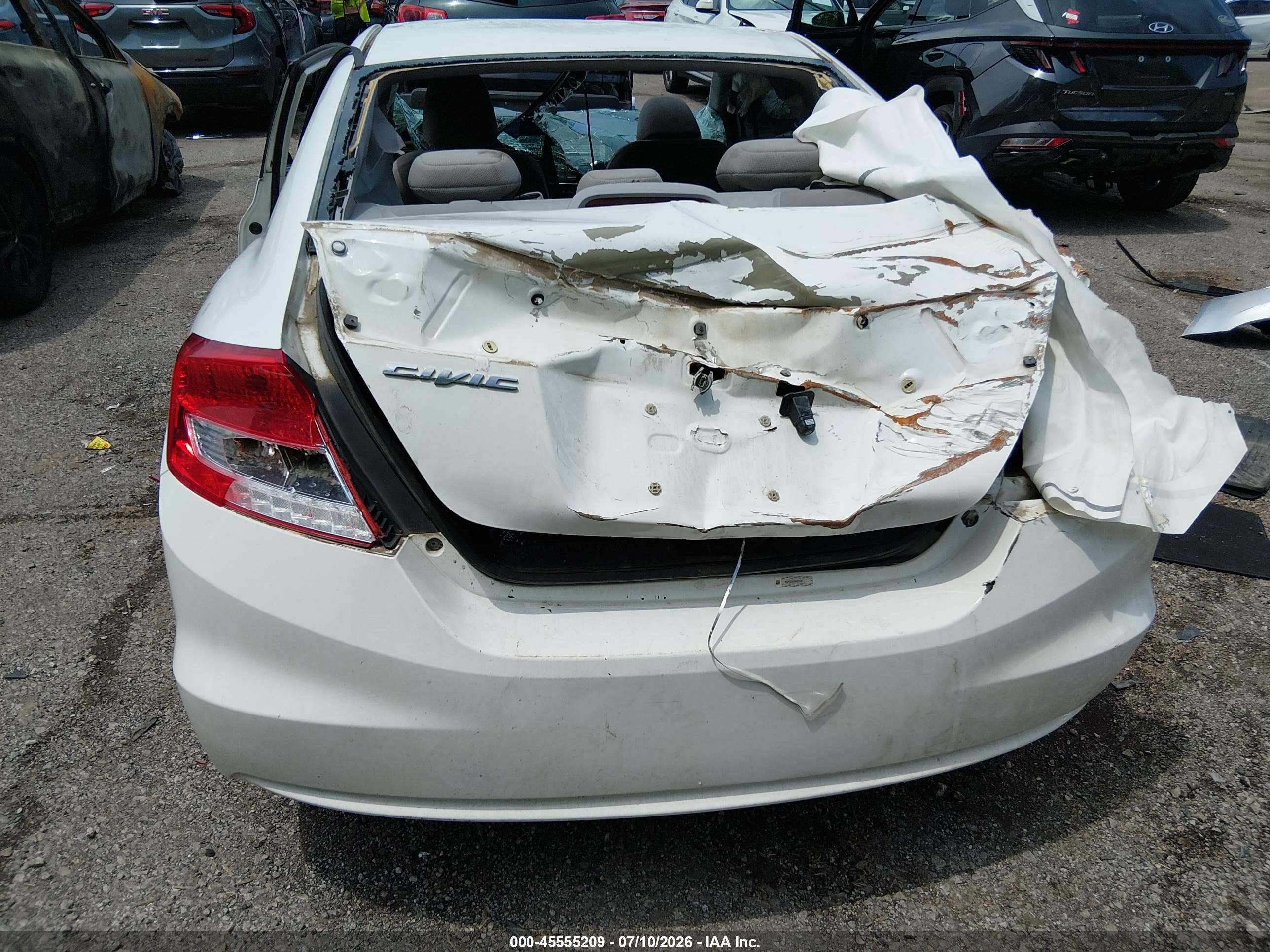 2013 Honda Civic Lx White vin: 2HGFG3B53DH521006