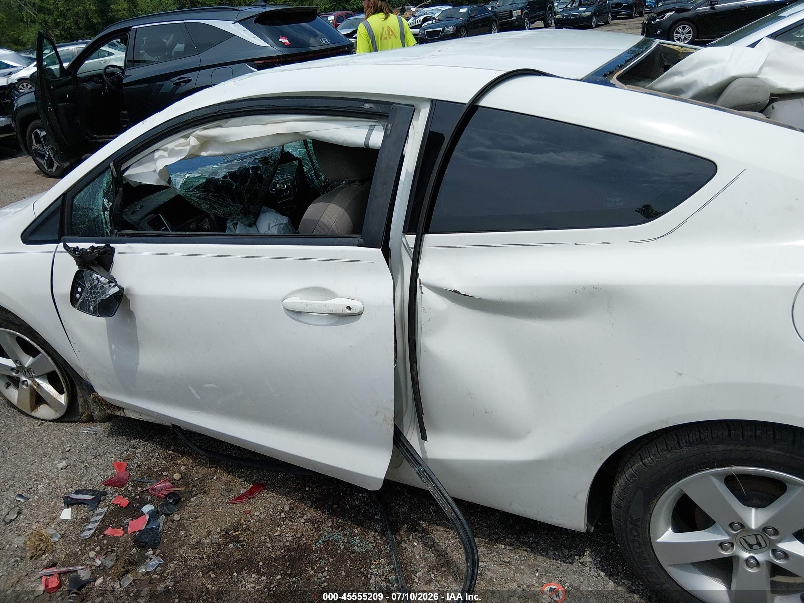 2013 Honda Civic Lx White vin: 2HGFG3B53DH521006