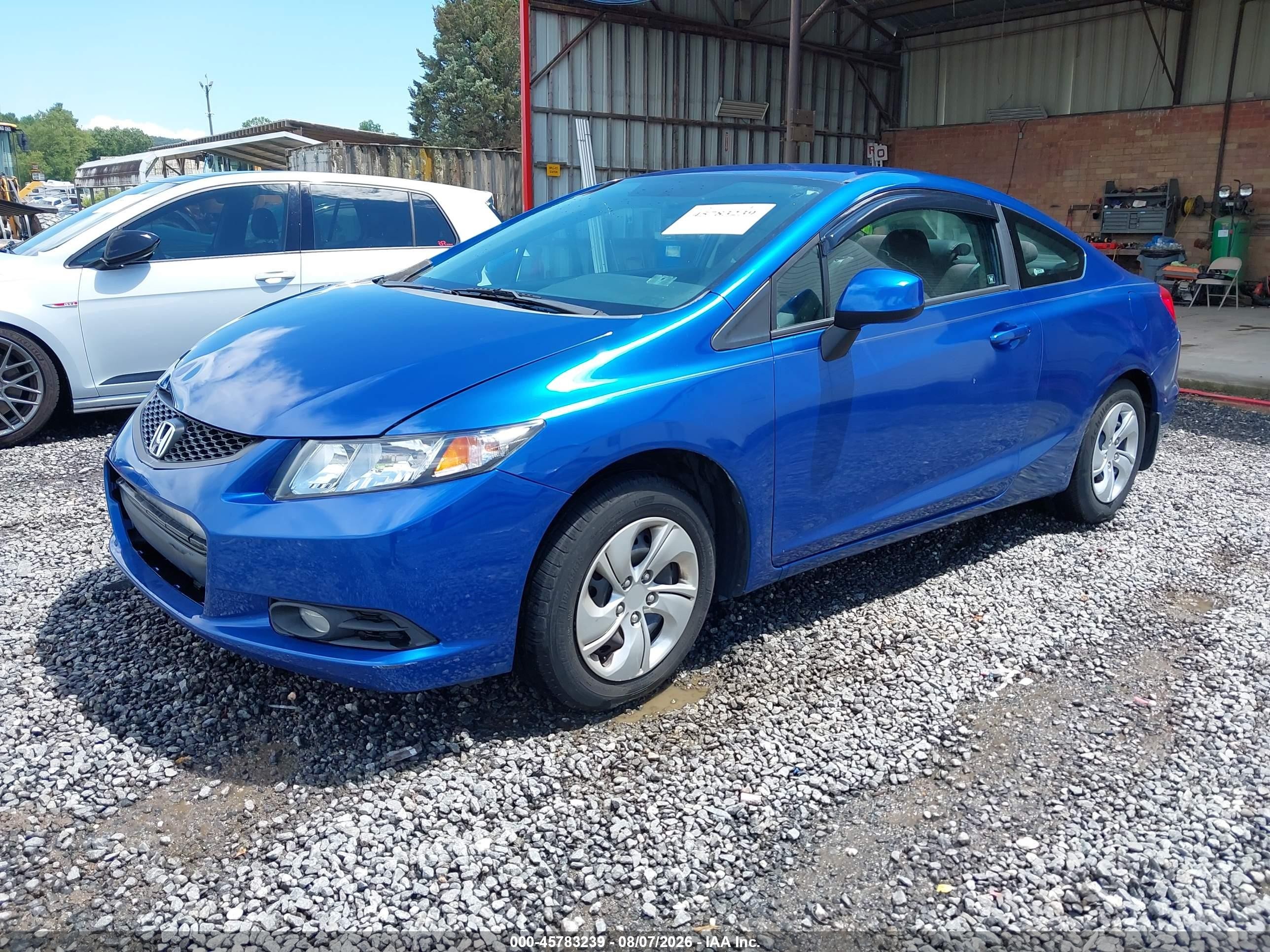 2013 Honda Civic Lx Blue vin: 2HGFG3B53DH522799