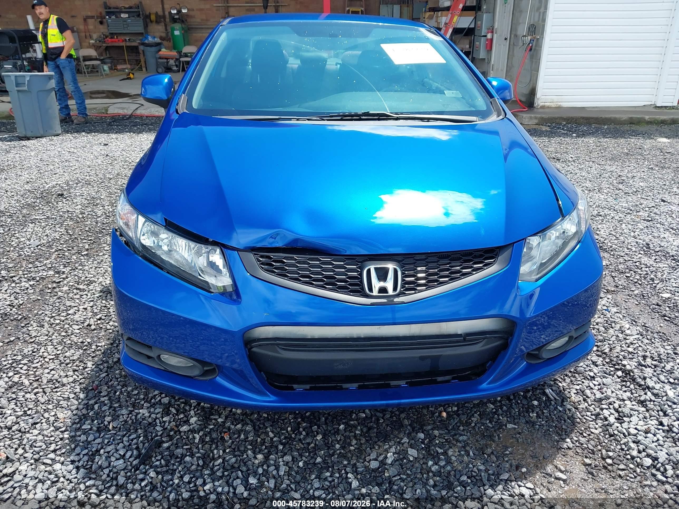 2013 Honda Civic Lx Blue vin: 2HGFG3B53DH522799