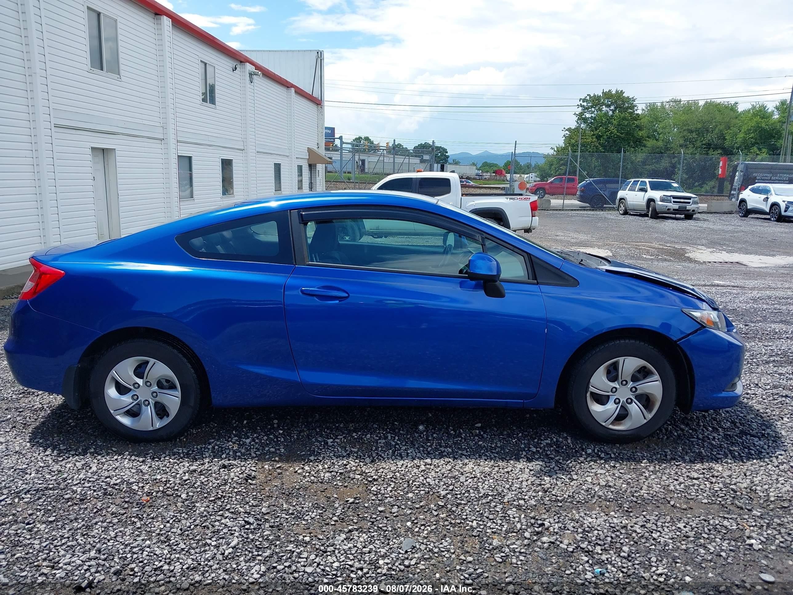 2013 Honda Civic Lx Blue vin: 2HGFG3B53DH522799