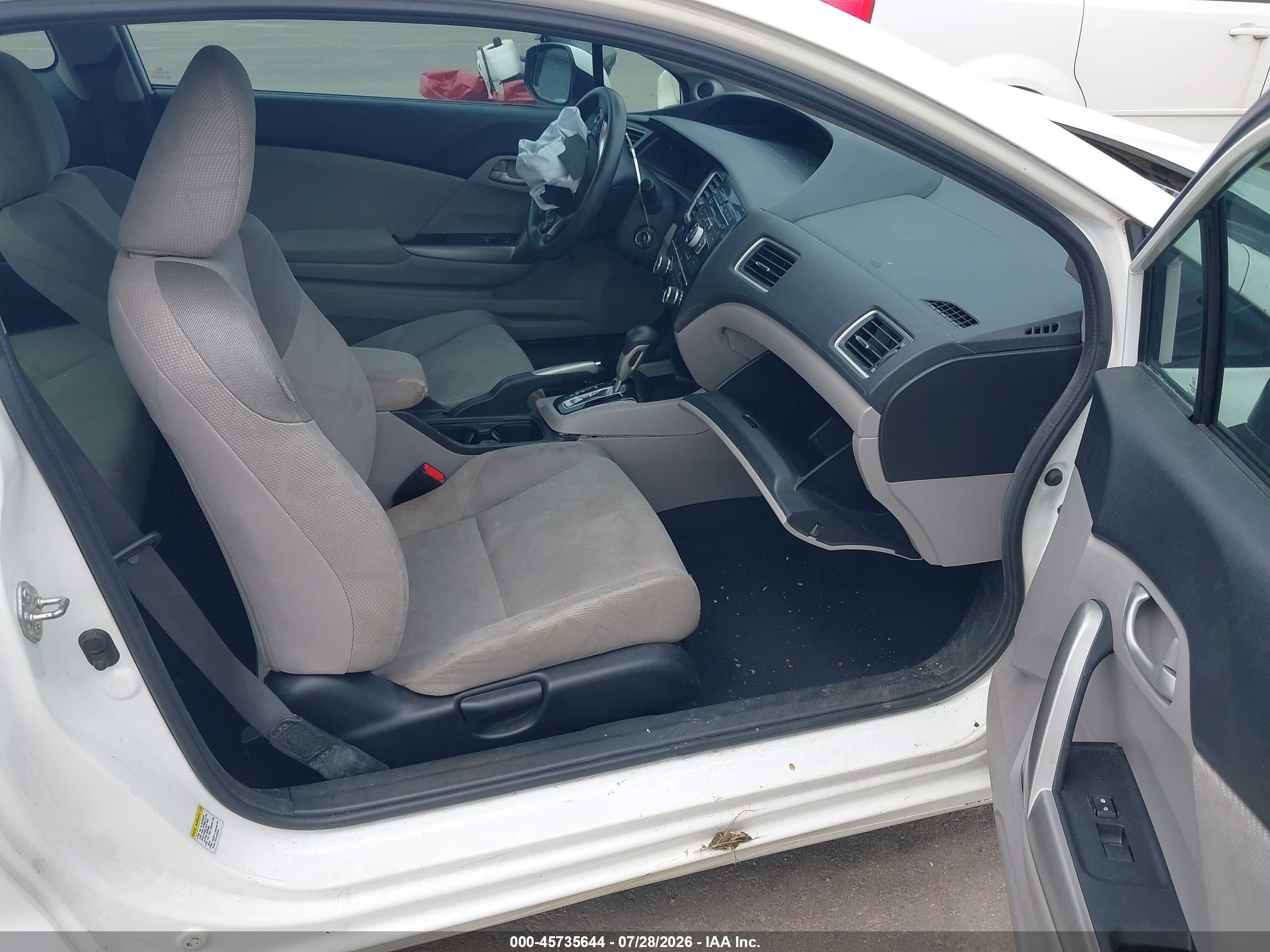 2013 Honda Civic Lx White vin: 2HGFG3B53DH522950