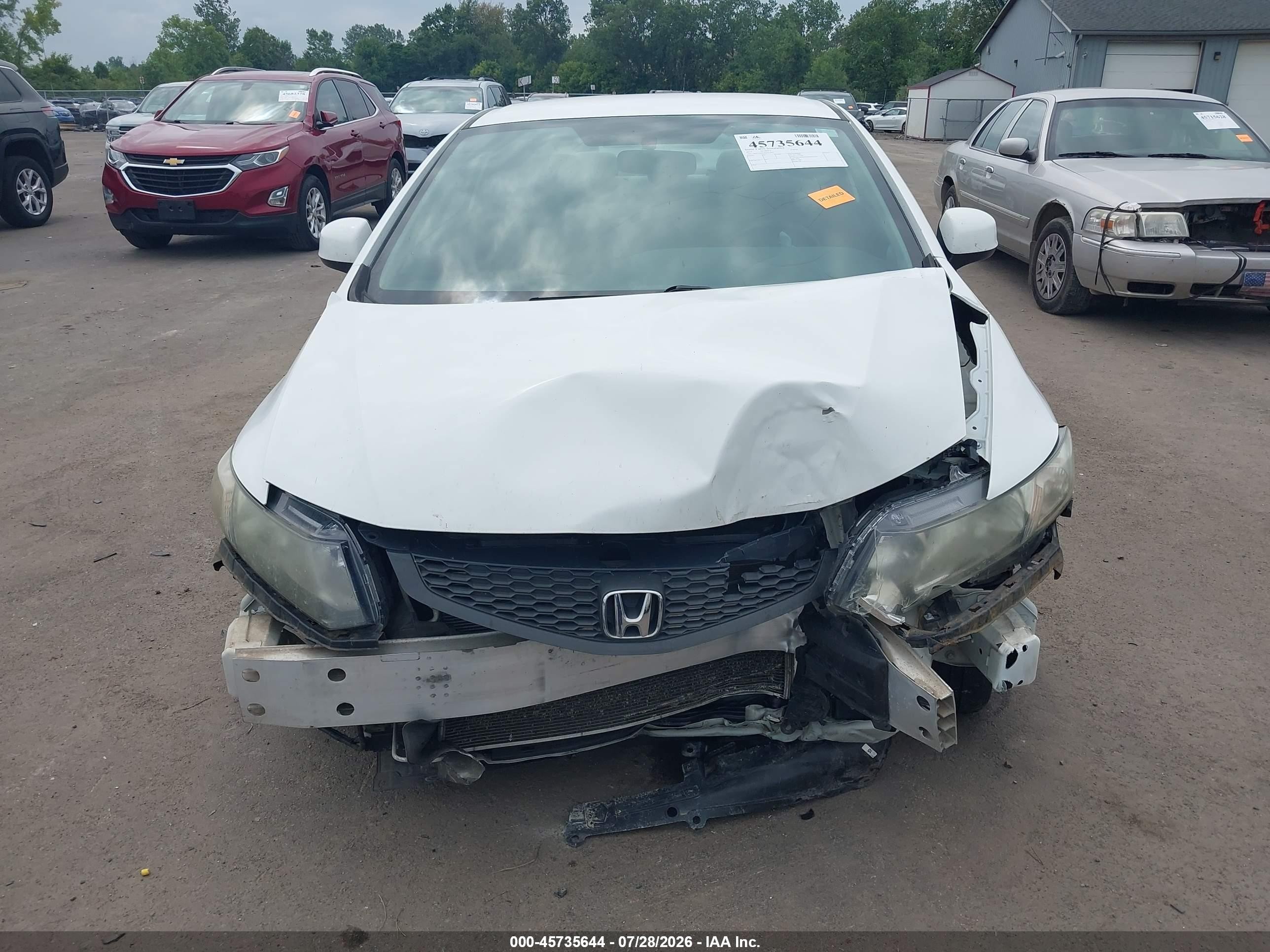 2013 Honda Civic Lx White vin: 2HGFG3B53DH522950