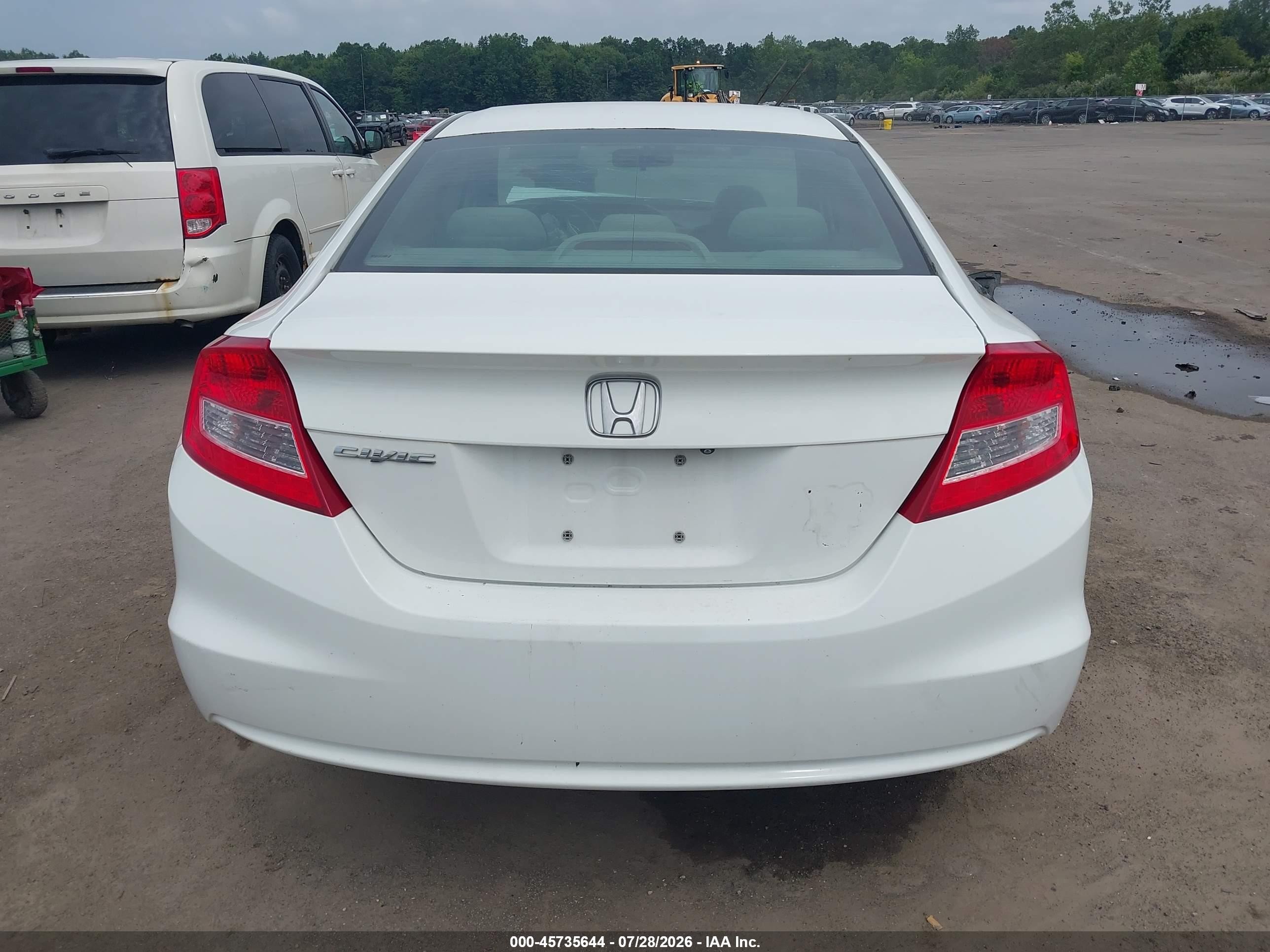 2013 Honda Civic Lx White vin: 2HGFG3B53DH522950