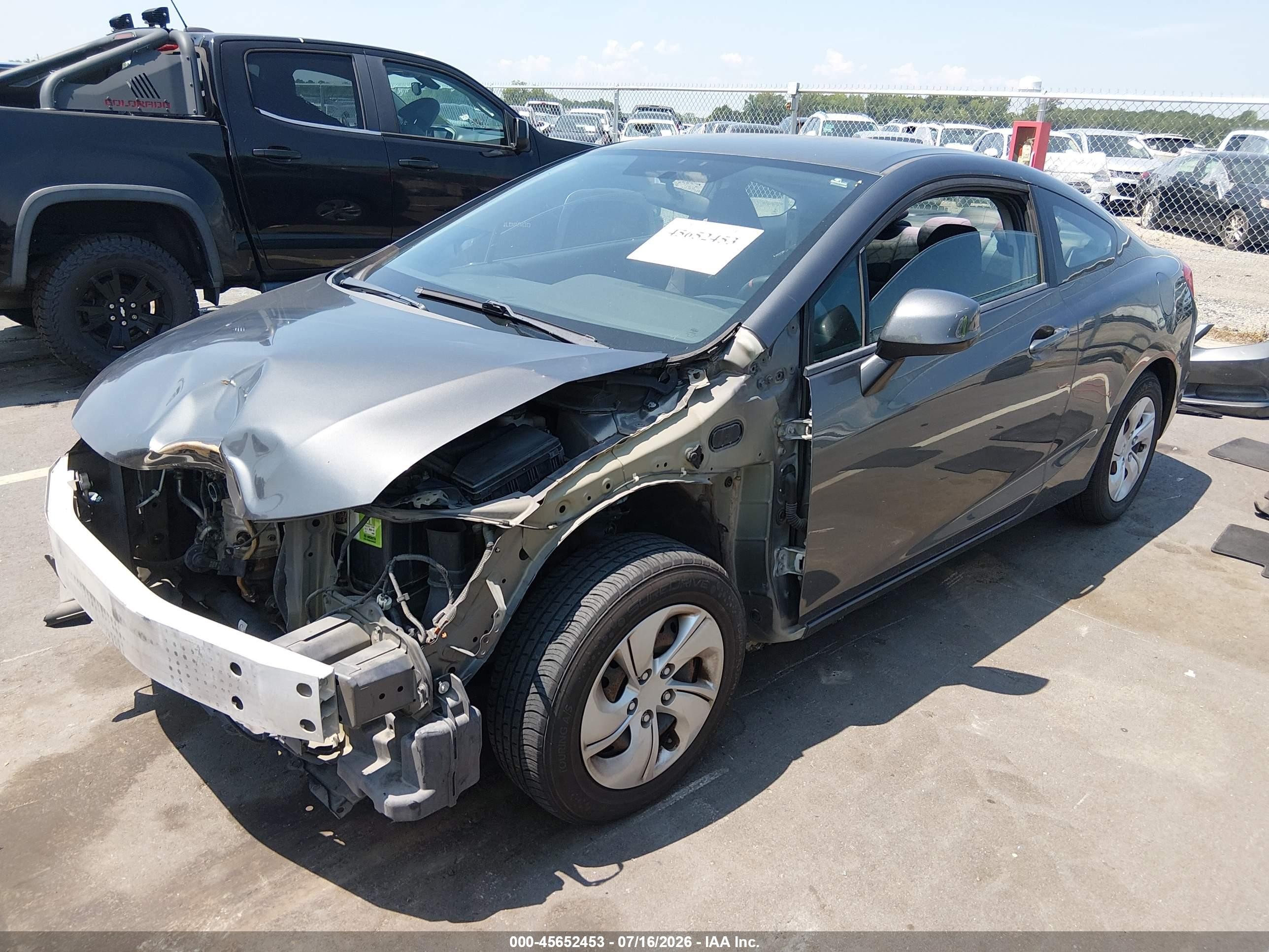 2013 Honda Civic Lx Gray vin: 2HGFG3B53DH526304