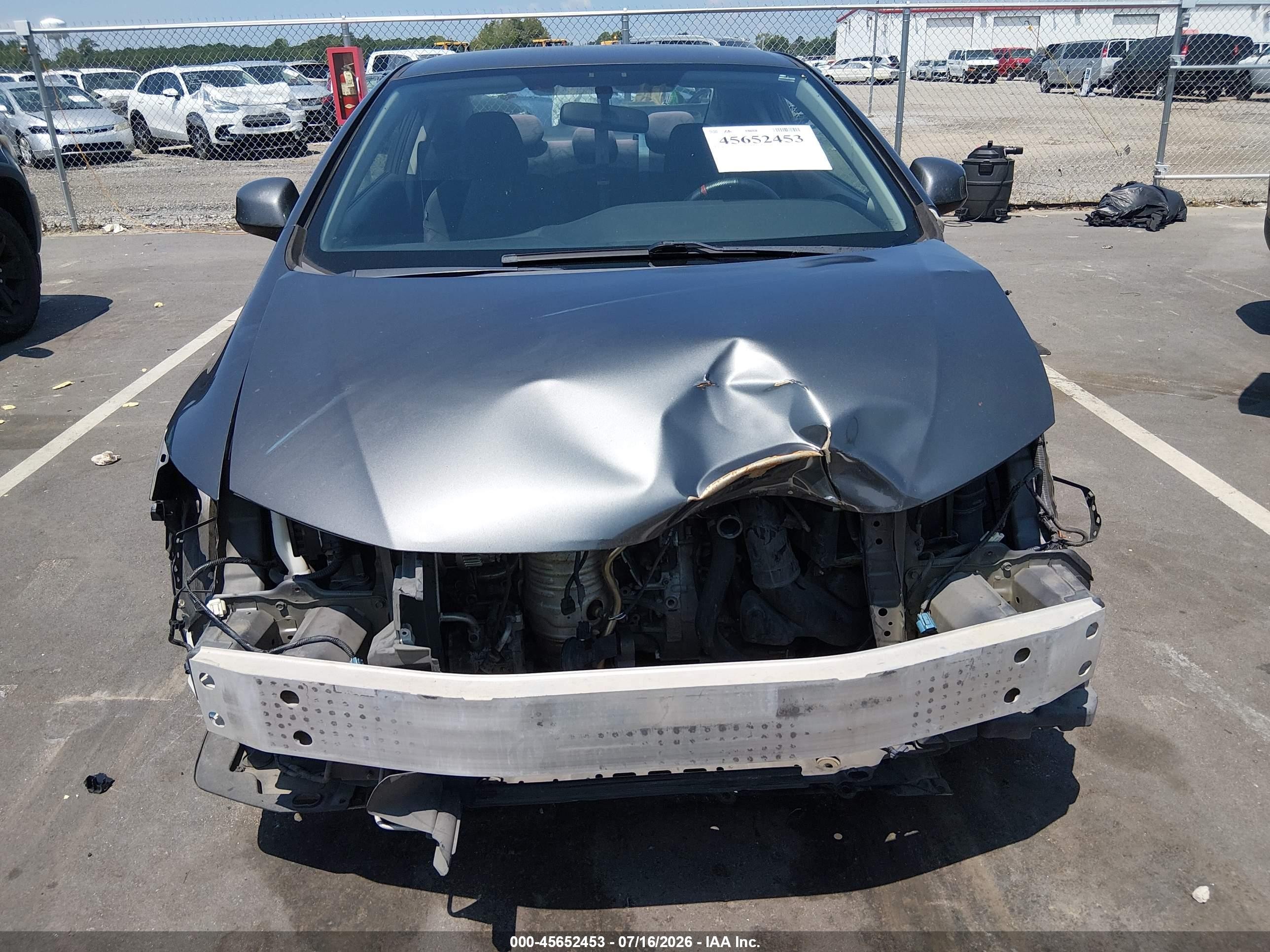 2013 Honda Civic Lx Gray vin: 2HGFG3B53DH526304