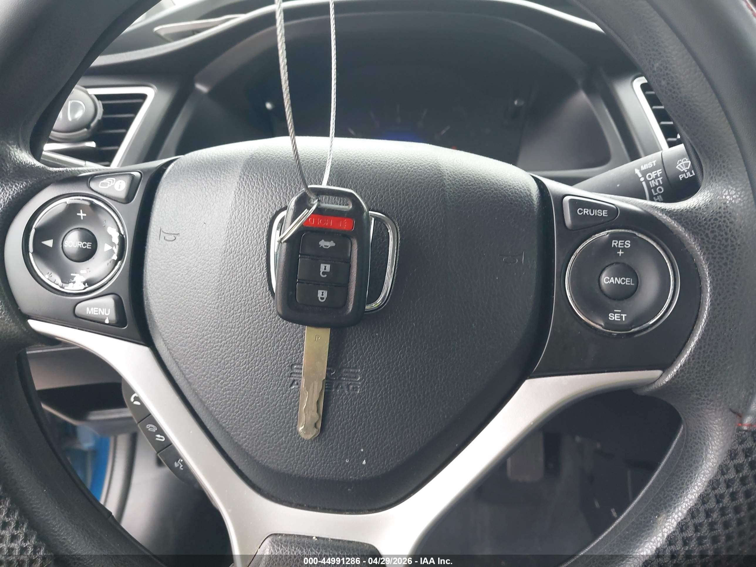 2015 Honda Civic Lx Blue vin: 2HGFG3B53FH531344
