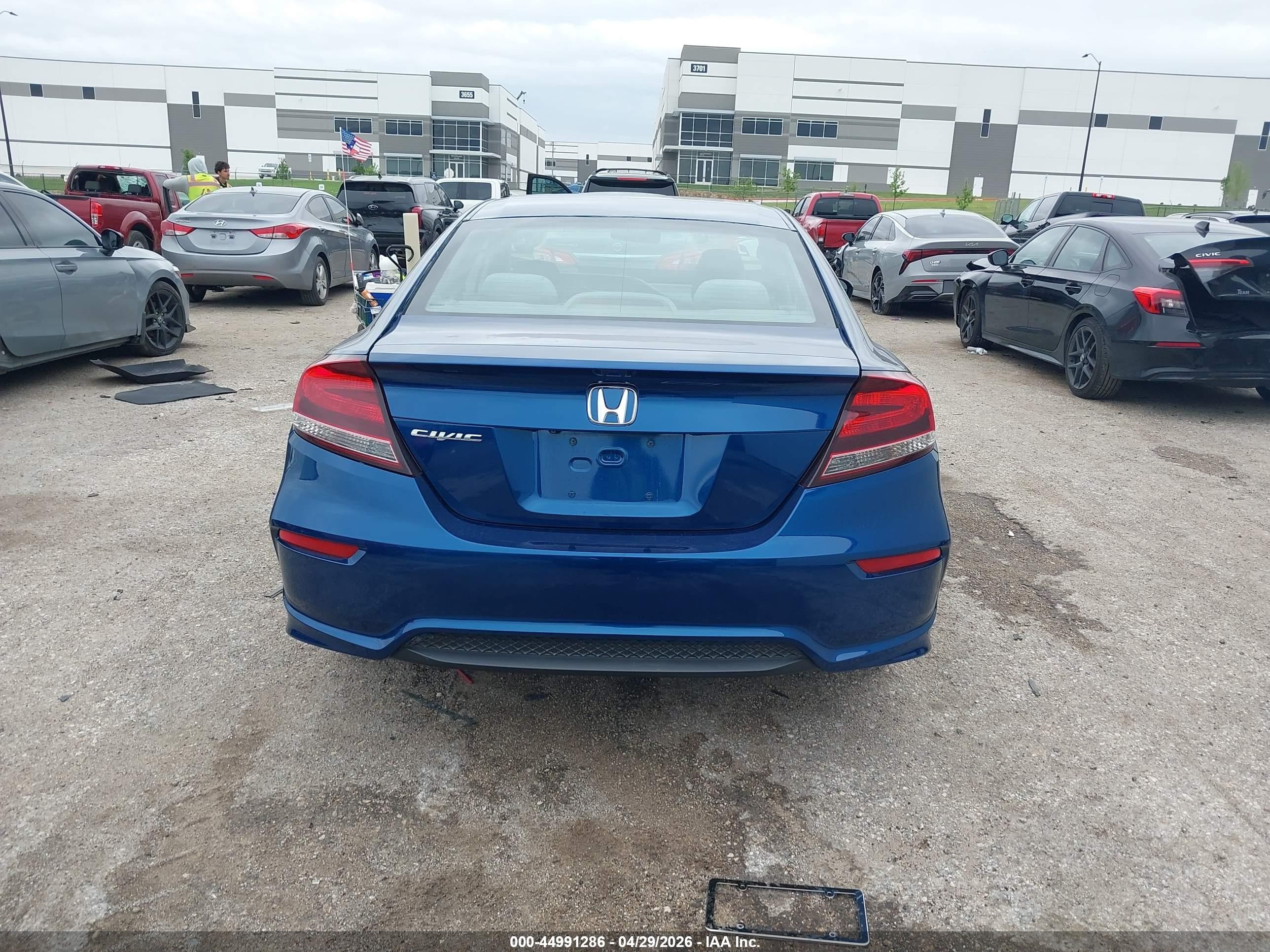 2015 Honda Civic Lx Blue vin: 2HGFG3B53FH531344