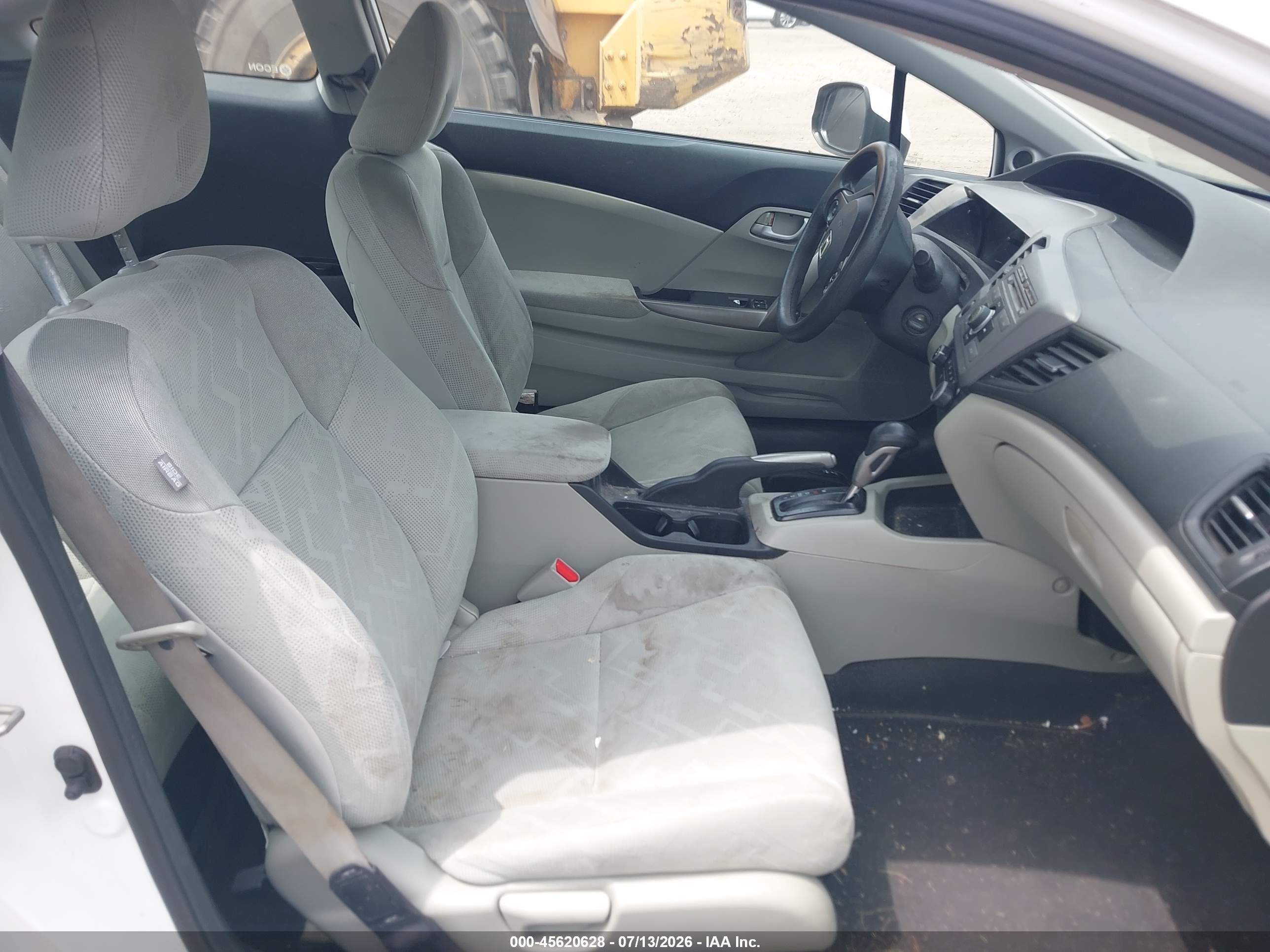 2012 Honda Civic Lx White vin: 2HGFG3B54CH512426
