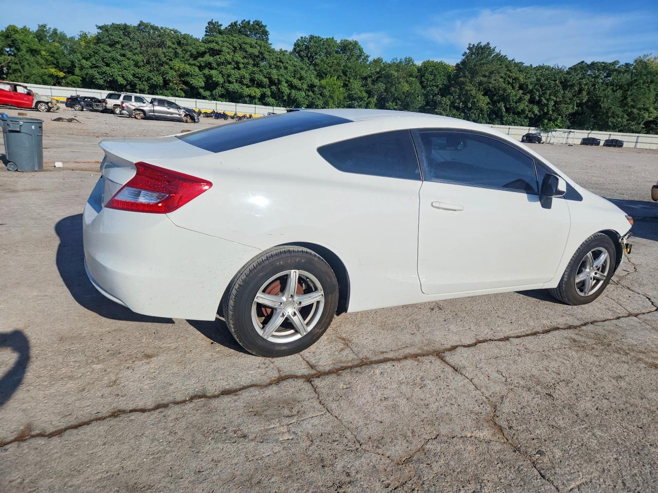 2012 Honda Civic Lx White vin: 2HGFG3B54CH543692