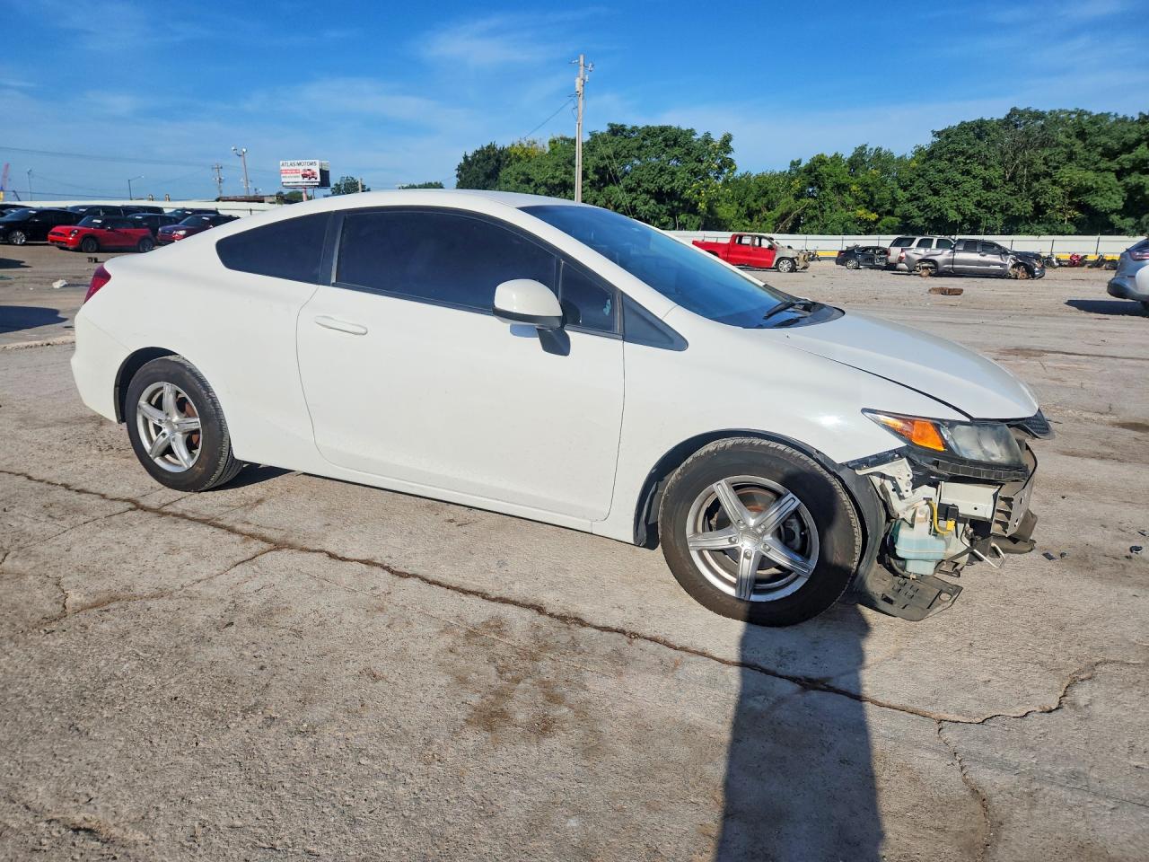 2012 Honda Civic Lx White vin: 2HGFG3B54CH543692