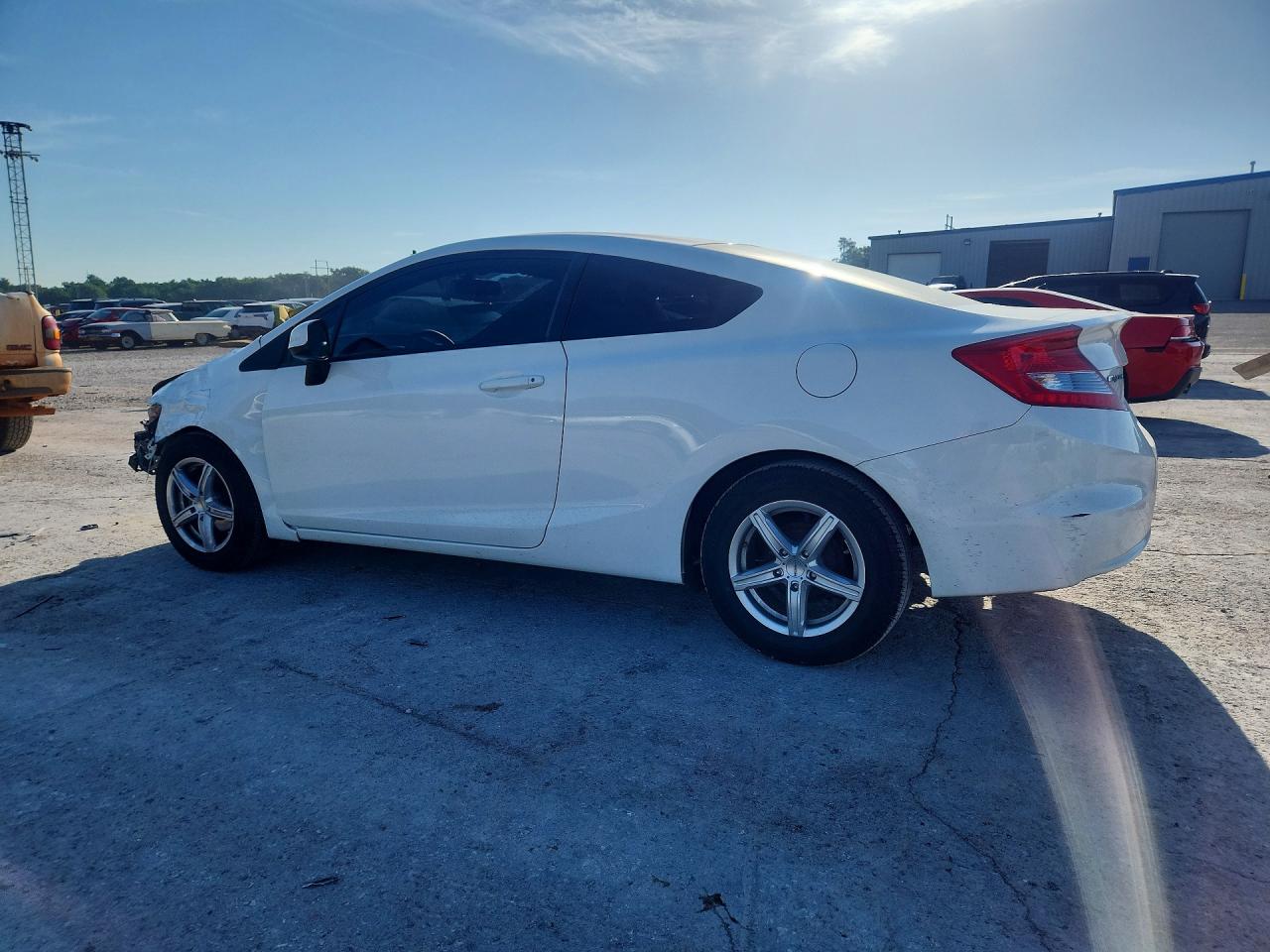2012 Honda Civic Lx White vin: 2HGFG3B54CH543692
