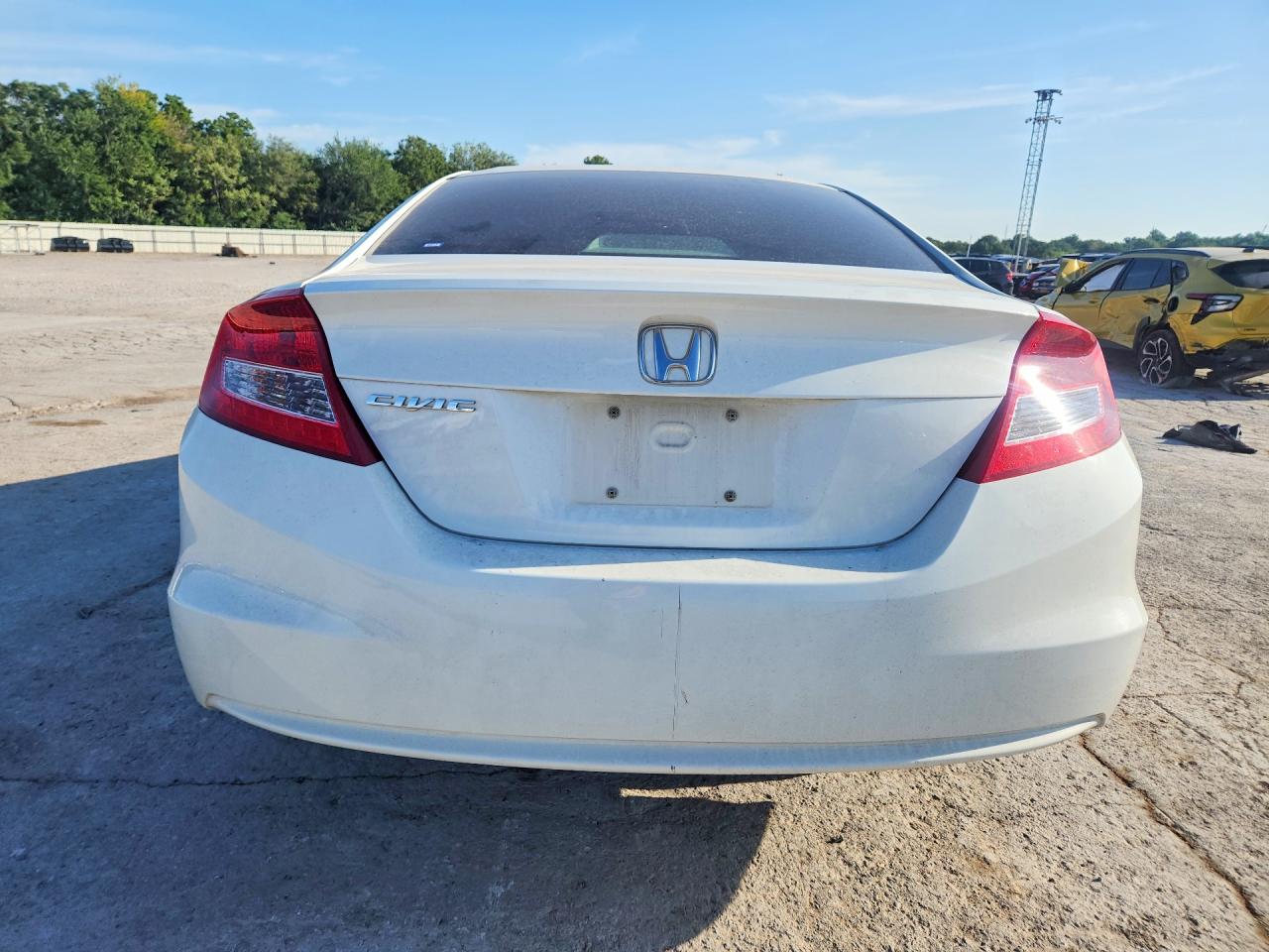 2012 Honda Civic Lx White vin: 2HGFG3B54CH543692