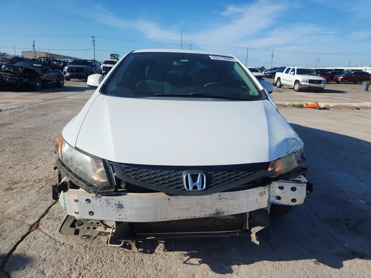 2012 Honda Civic Lx White vin: 2HGFG3B54CH543692