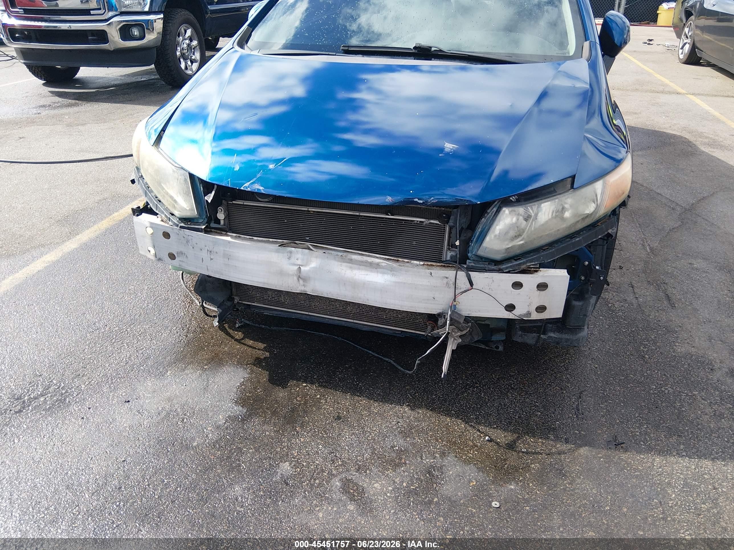 2012 Honda Civic Lx Blue vin: 2HGFG3B54CH547046