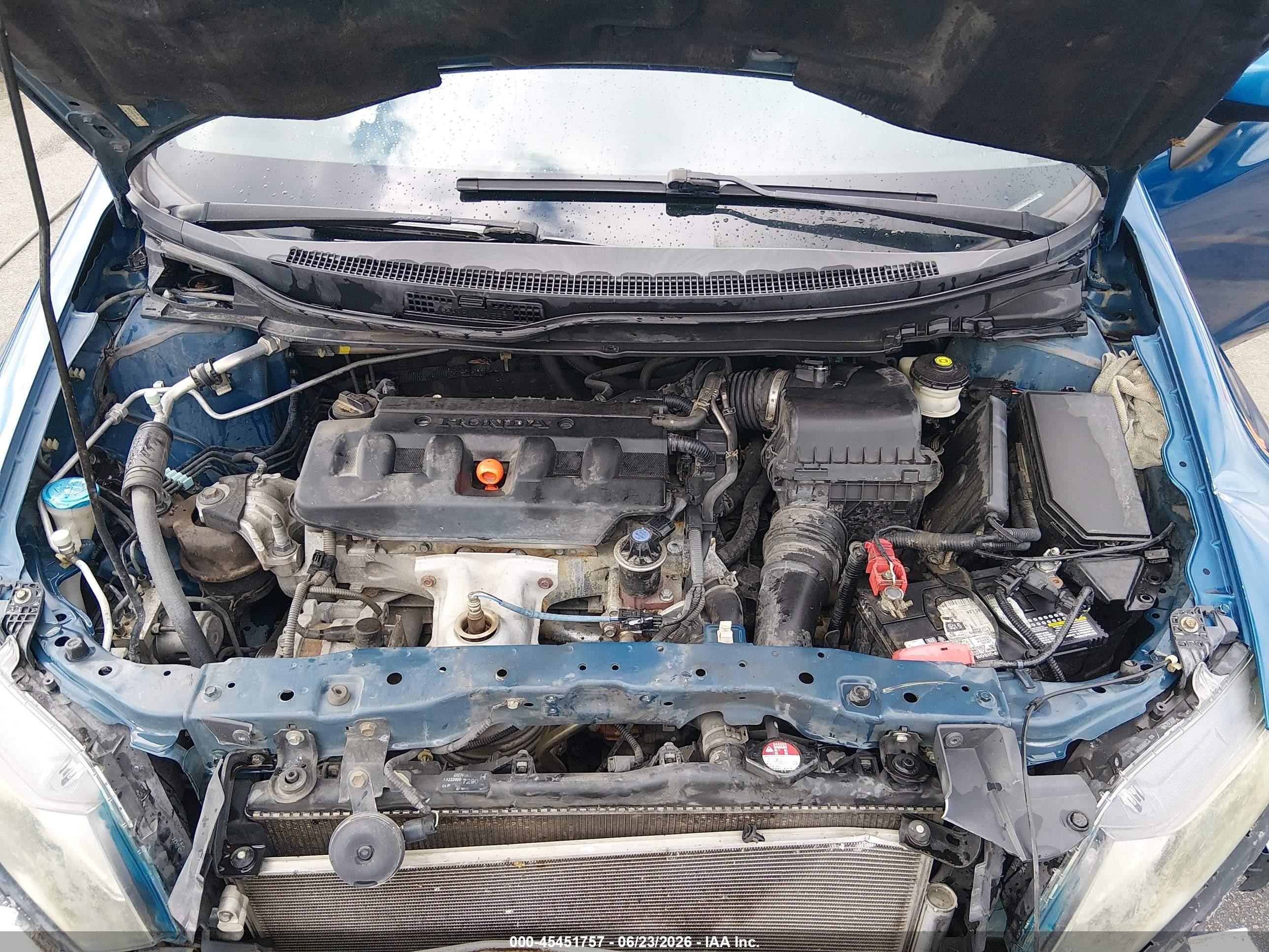 2012 Honda Civic Lx Blue vin: 2HGFG3B54CH547046