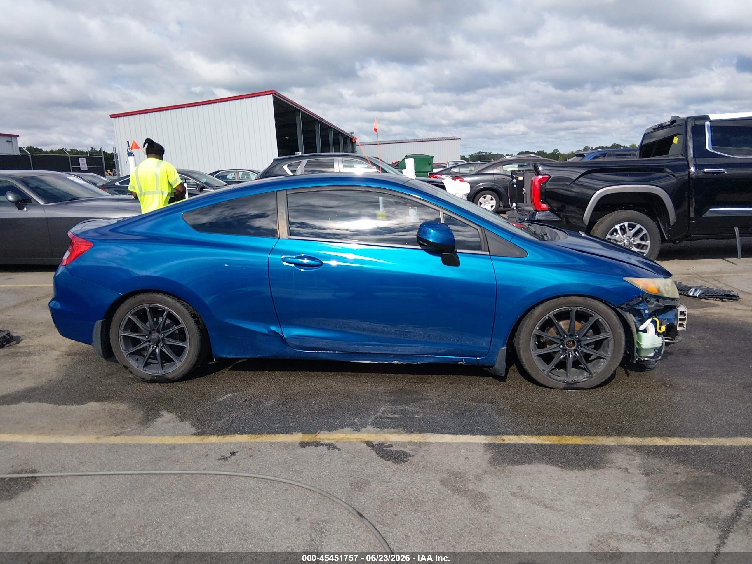 2012 Honda Civic Lx Blue vin: 2HGFG3B54CH547046