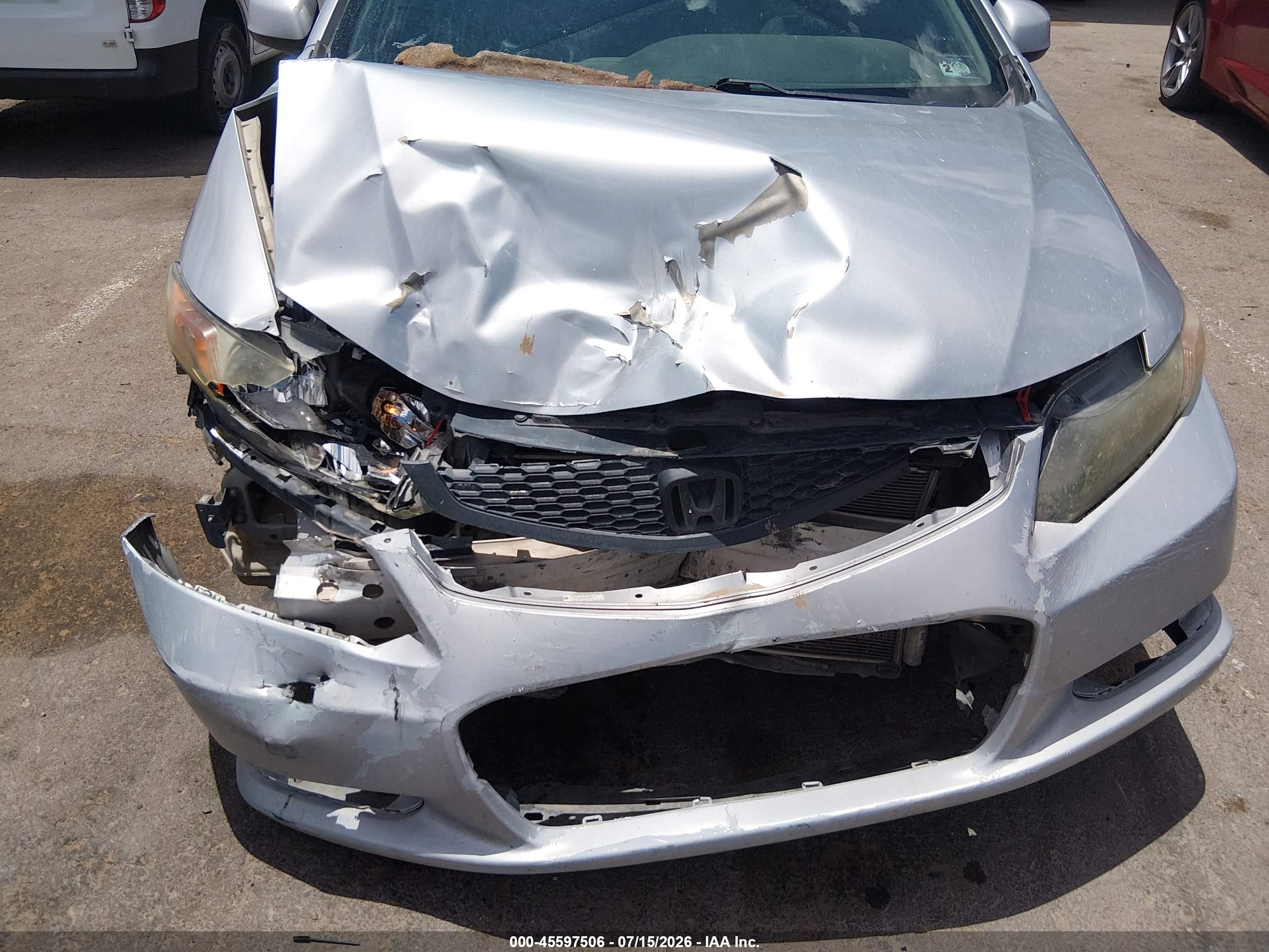 2012 Honda Civic Lx Silver vin: 2HGFG3B54CH549671
