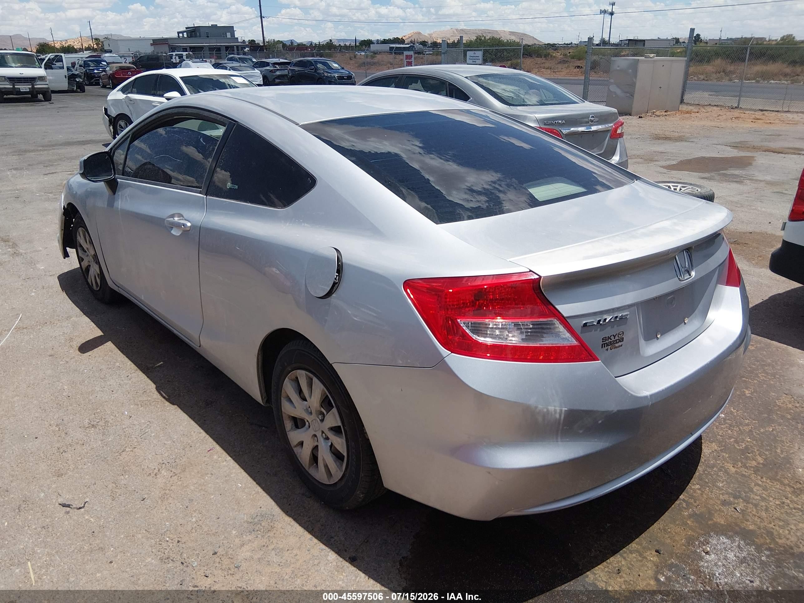 2012 Honda Civic Lx Silver vin: 2HGFG3B54CH549671