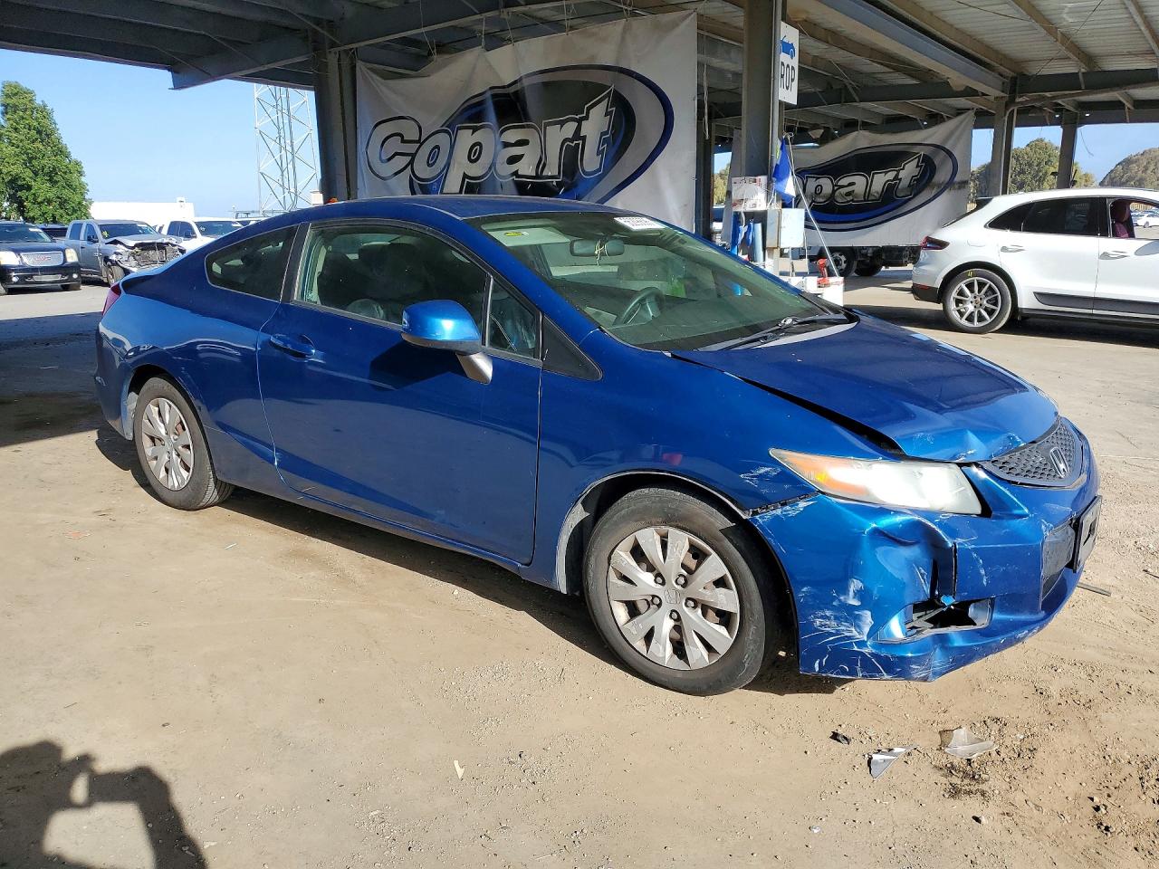 2012 Honda Civic Lx Blue vin: 2HGFG3B54CH554658
