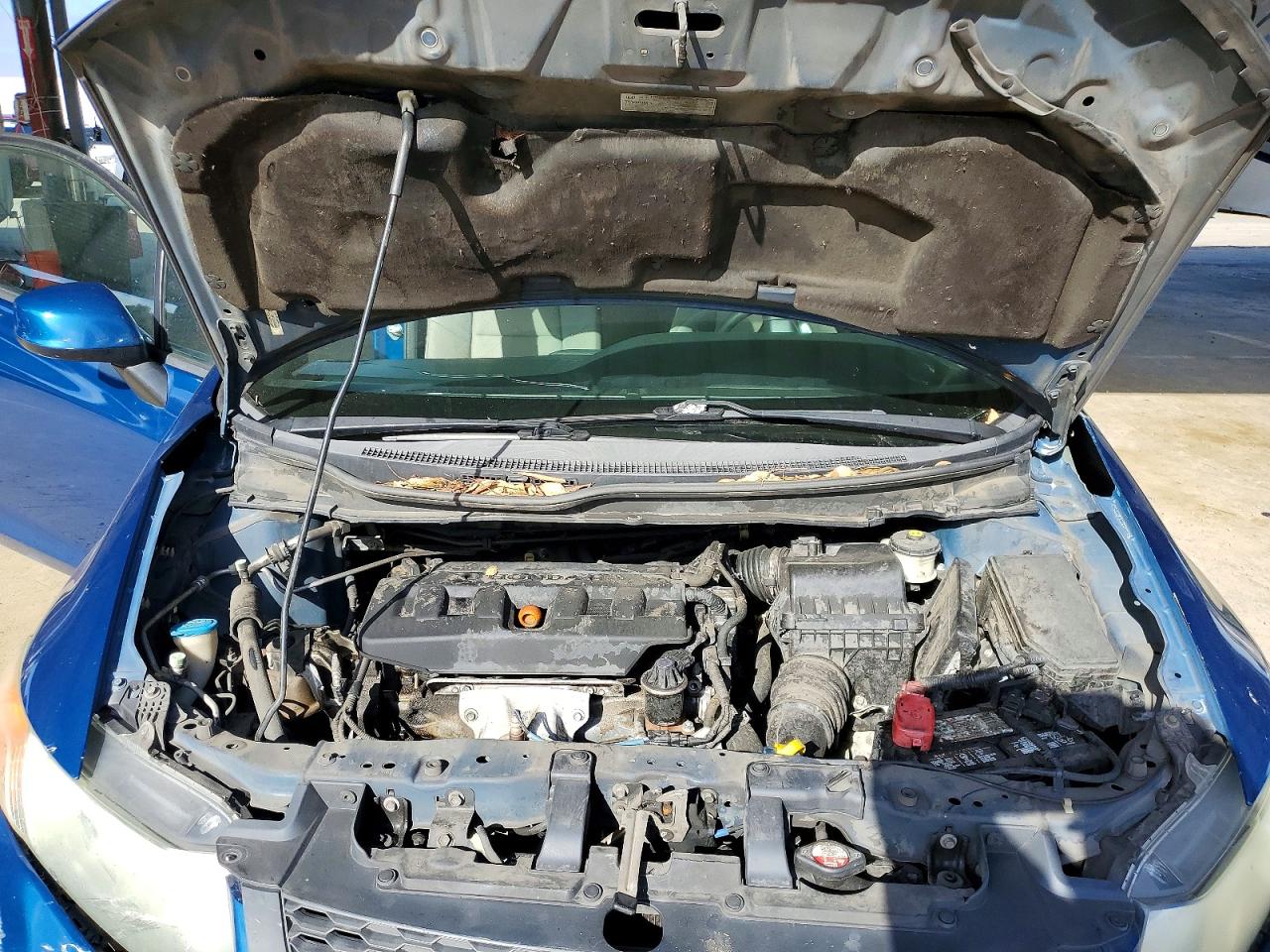 2012 Honda Civic Lx Blue vin: 2HGFG3B54CH554658