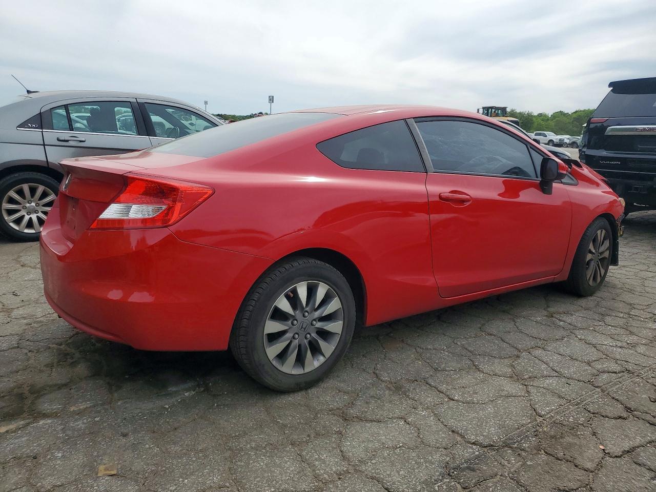 2012 Honda Civic Lx Red vin: 2HGFG3B54CH554837