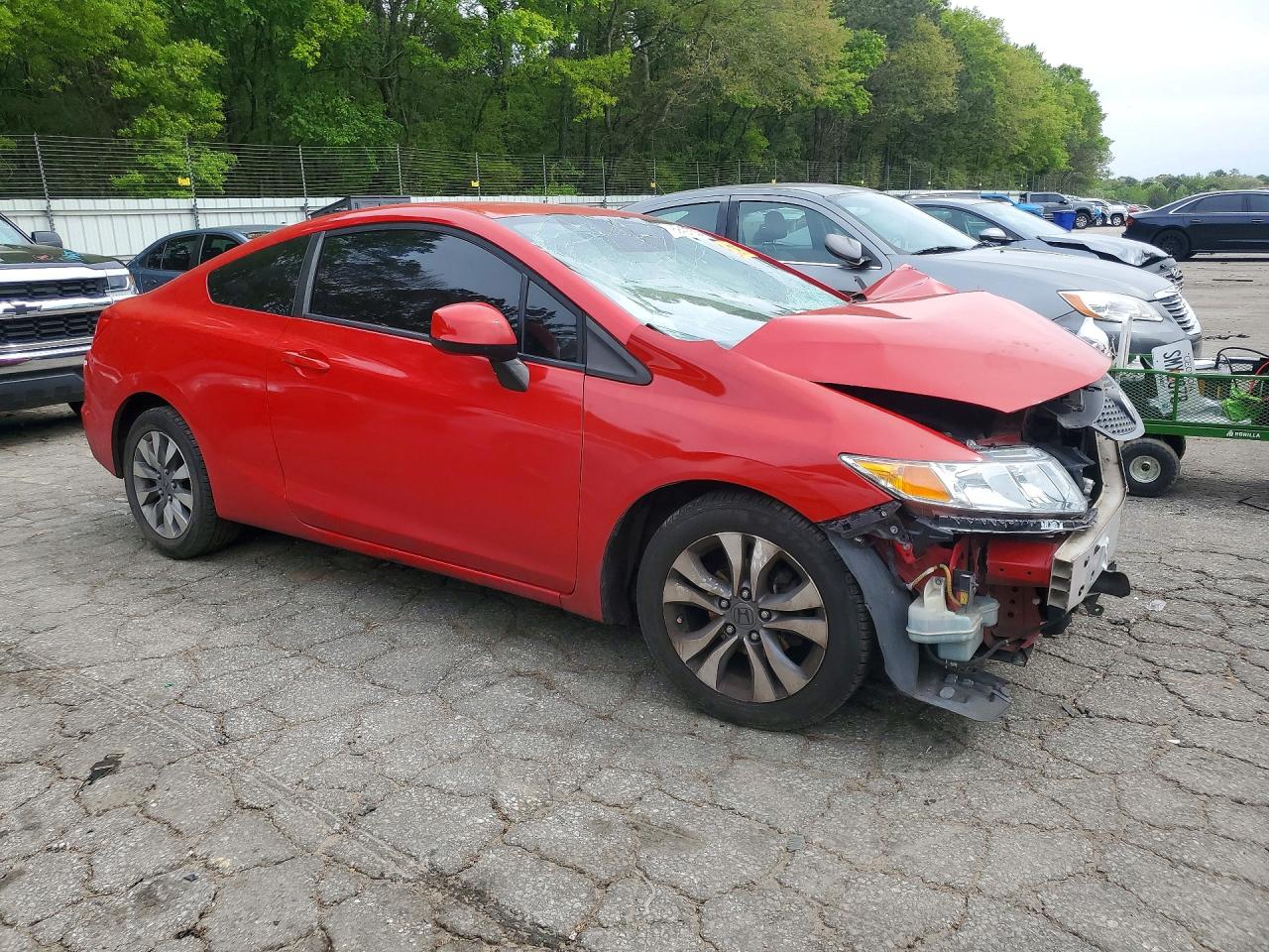 2012 Honda Civic Lx Red vin: 2HGFG3B54CH554837