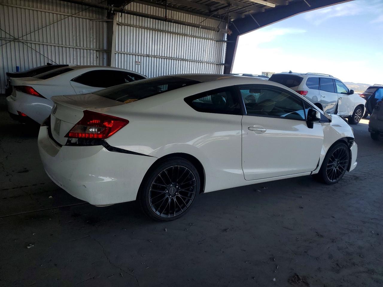 2012 Honda Civic Lx White vin: 2HGFG3B54CH558970