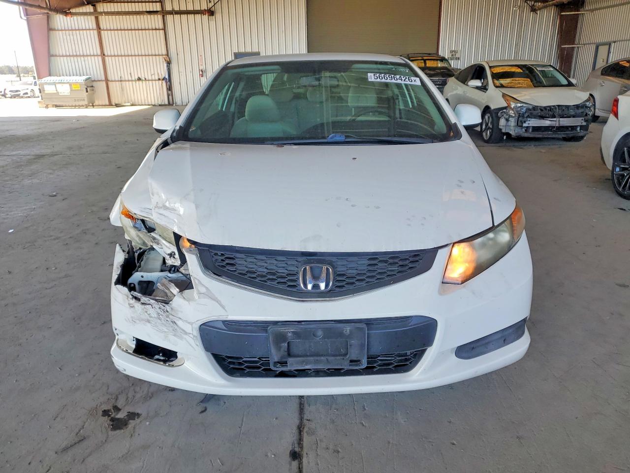 2012 Honda Civic Lx White vin: 2HGFG3B54CH558970