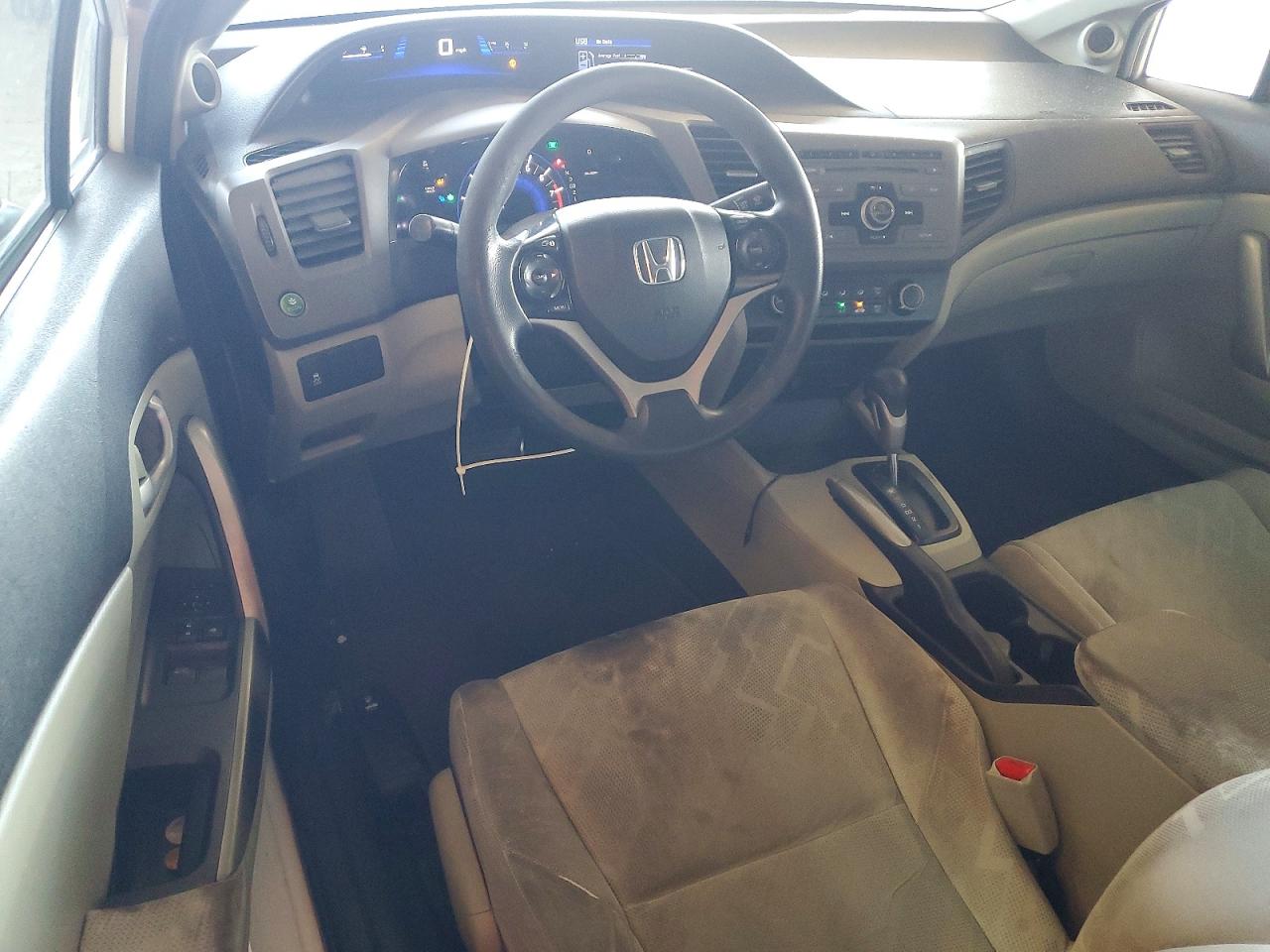 2012 Honda Civic Lx White vin: 2HGFG3B54CH558970