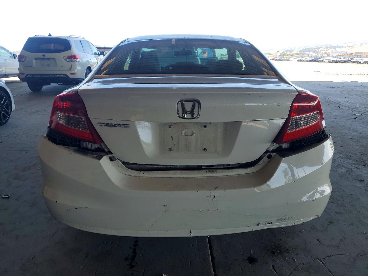 2012 Honda Civic Lx White vin: 2HGFG3B54CH558970