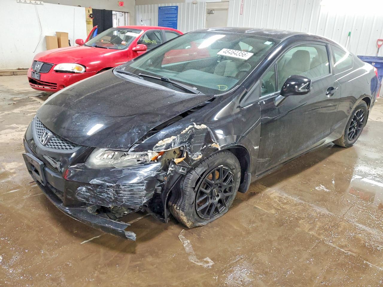 2013 Honda Civic Lx Black vin: 2HGFG3B54DH508846