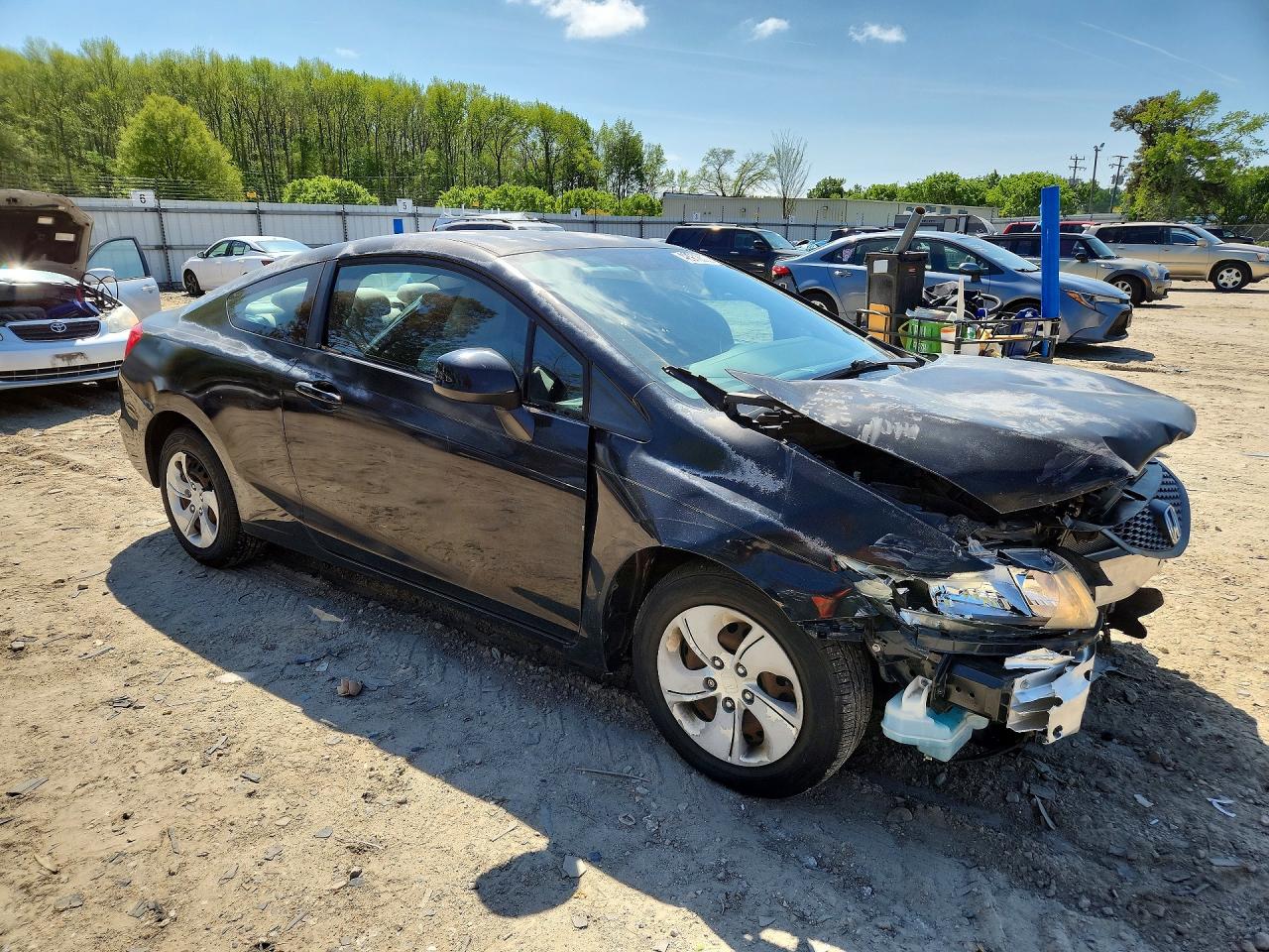 2013 Honda Civic Lx Black vin: 2HGFG3B54DH514128