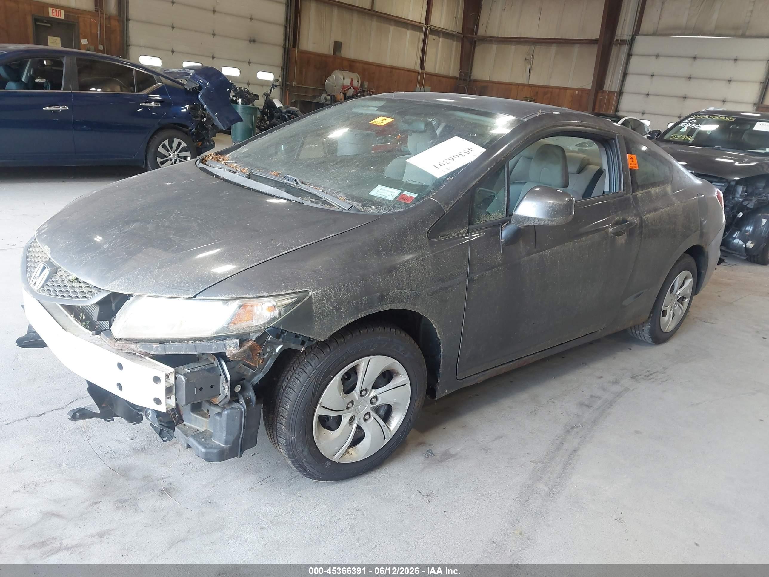 2013 Honda Civic Lx Gray vin: 2HGFG3B54DH518440