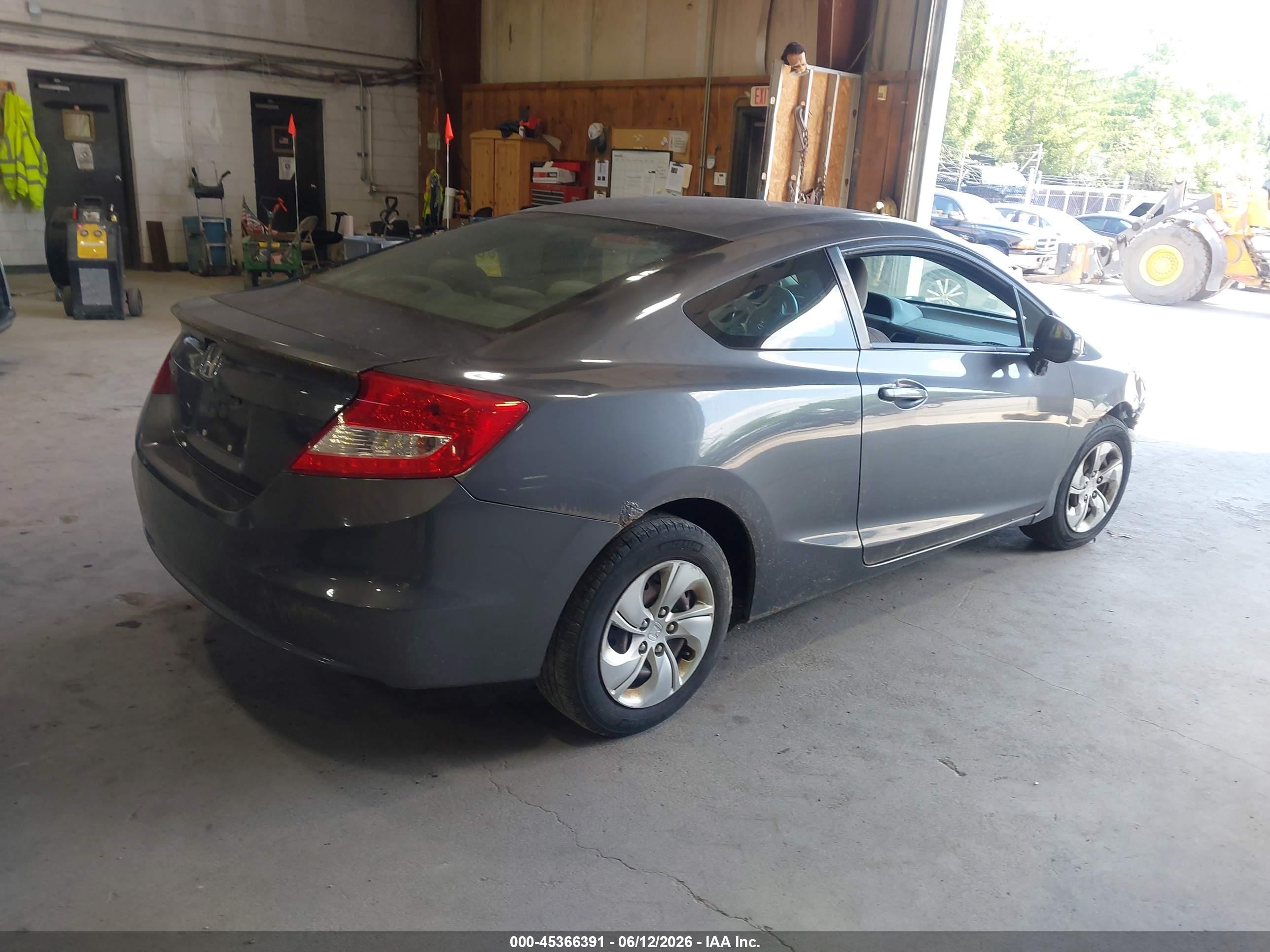 2013 Honda Civic Lx Gray vin: 2HGFG3B54DH518440