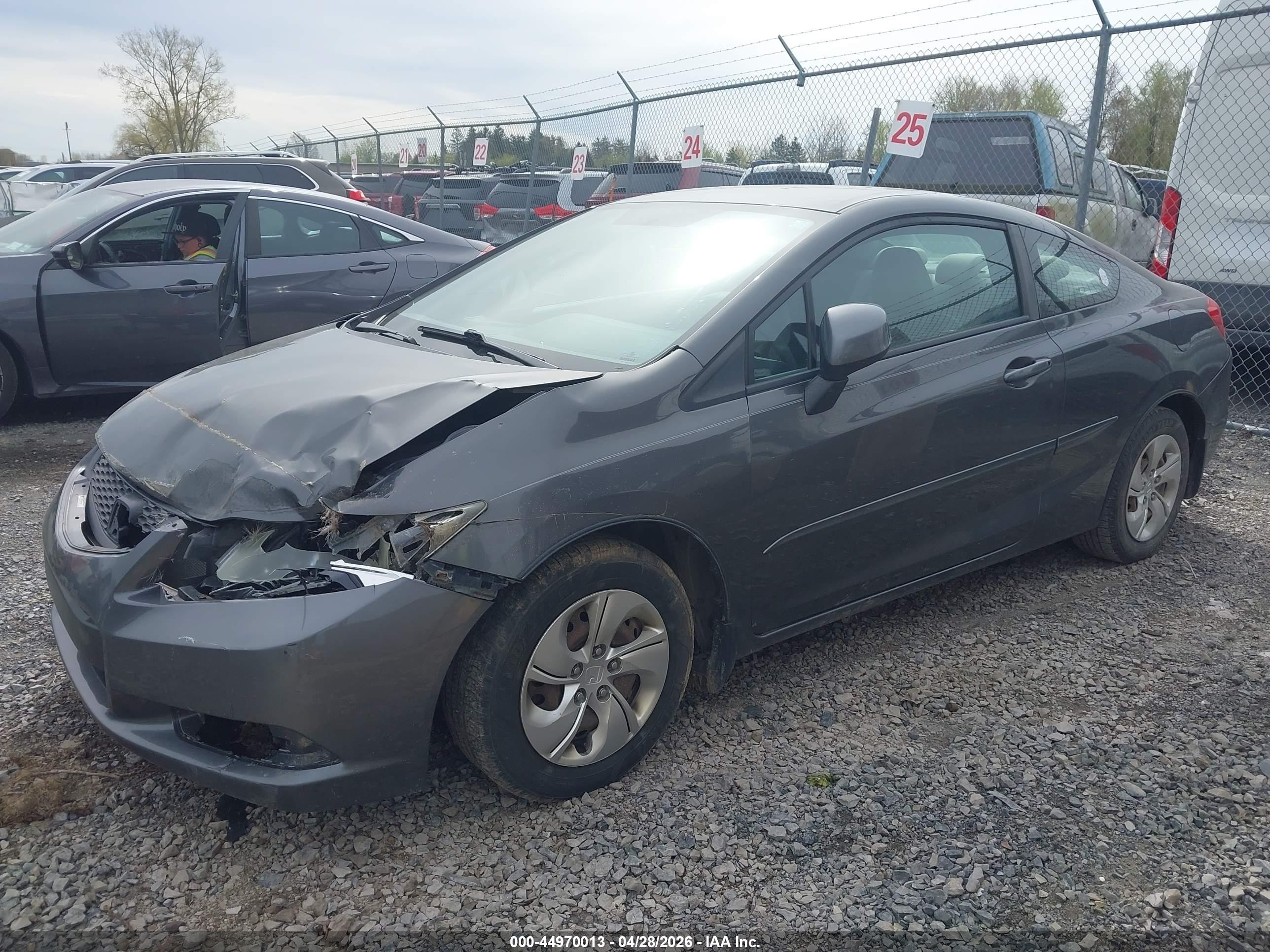 2013 Honda Civic Lx Gray vin: 2HGFG3B54DH525307