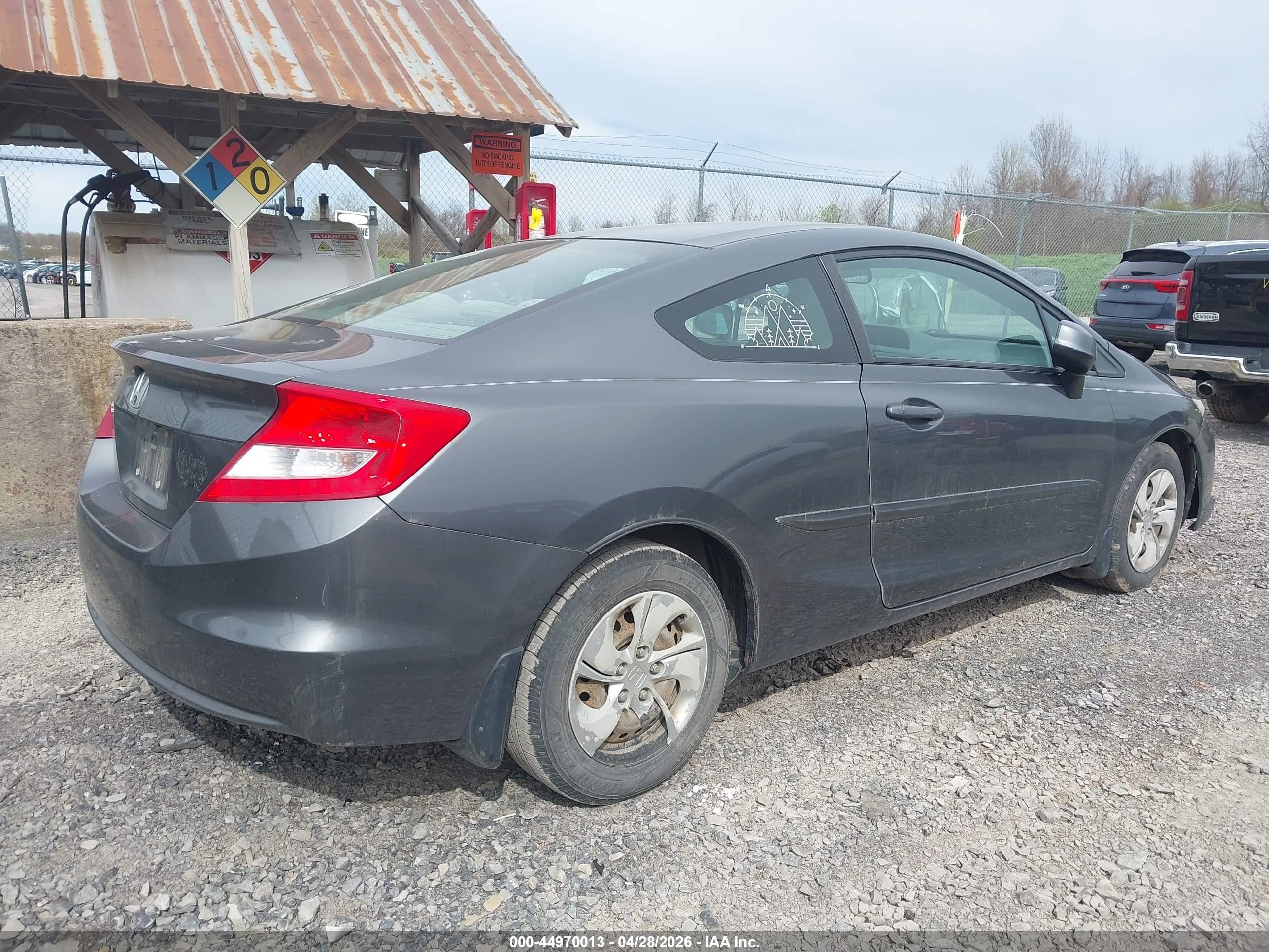 2013 Honda Civic Lx Gray vin: 2HGFG3B54DH525307