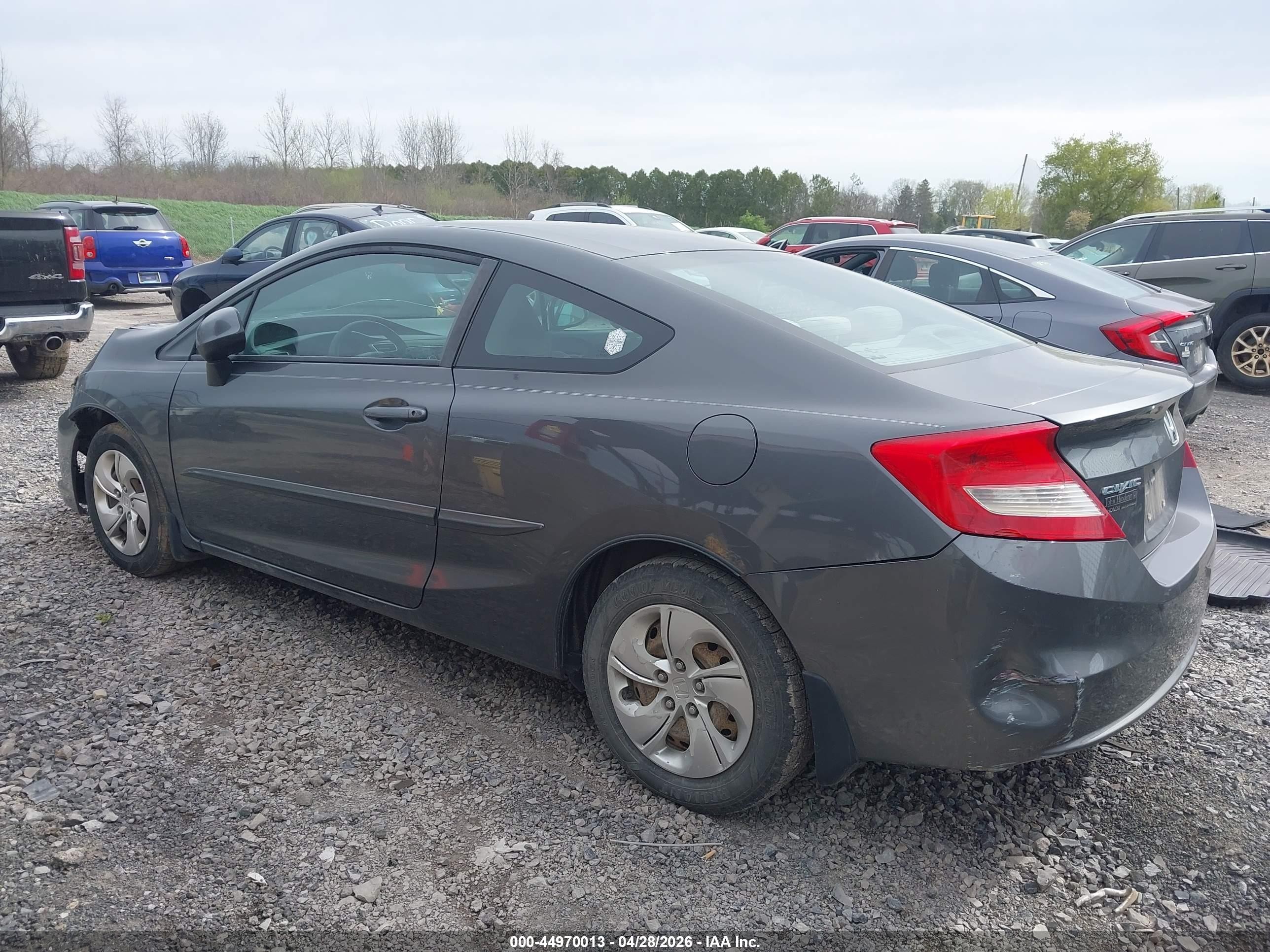 2013 Honda Civic Lx Gray vin: 2HGFG3B54DH525307