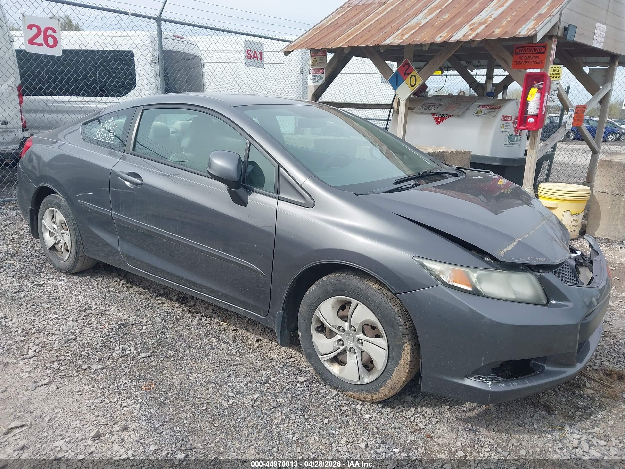 2013 Honda Civic Lx Gray vin: 2HGFG3B54DH525307