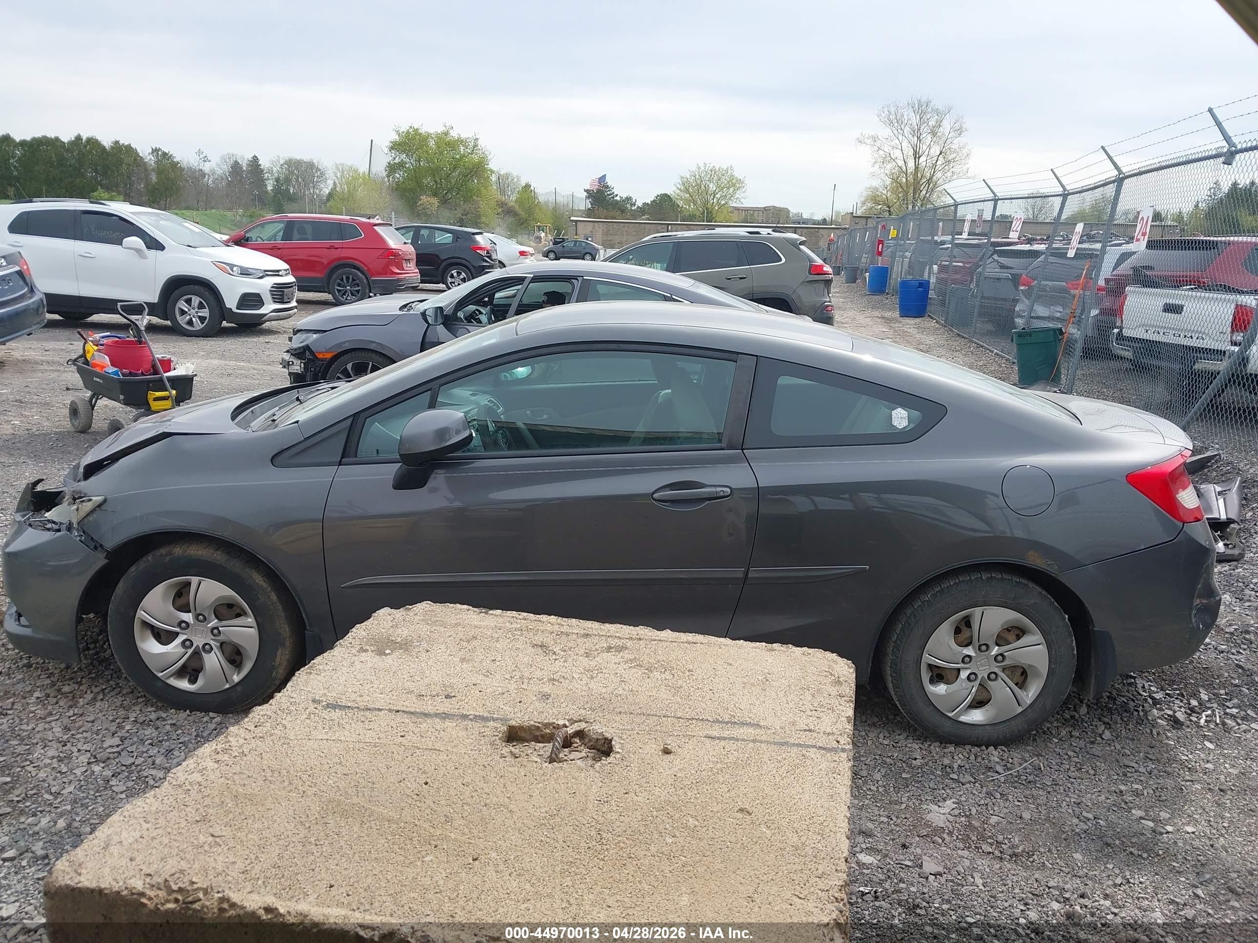 2013 Honda Civic Lx Gray vin: 2HGFG3B54DH525307