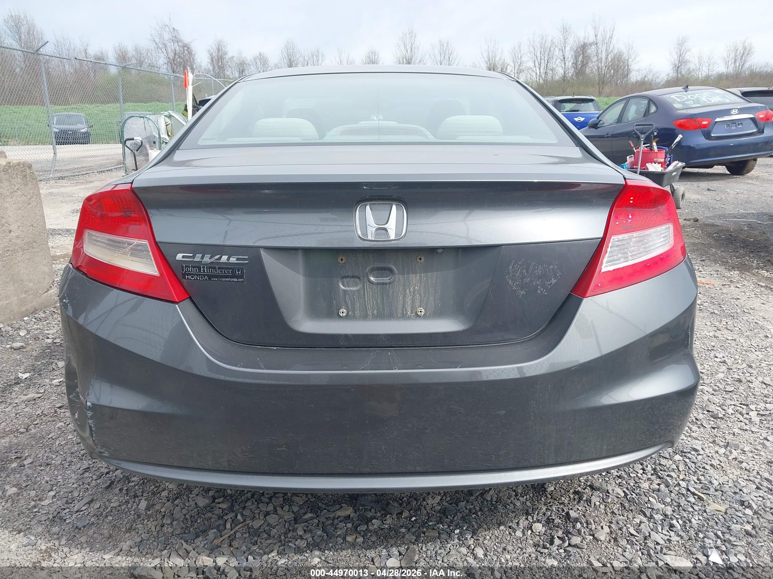 2013 Honda Civic Lx Gray vin: 2HGFG3B54DH525307