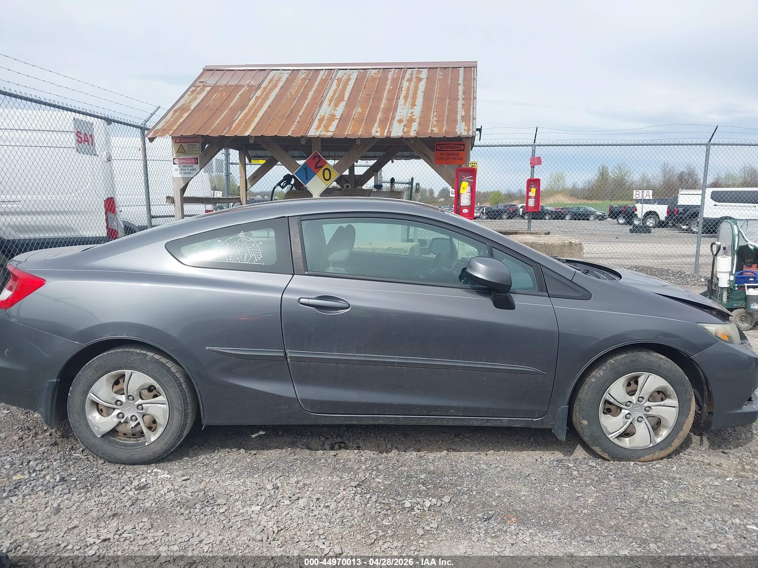 2013 Honda Civic Lx Gray vin: 2HGFG3B54DH525307