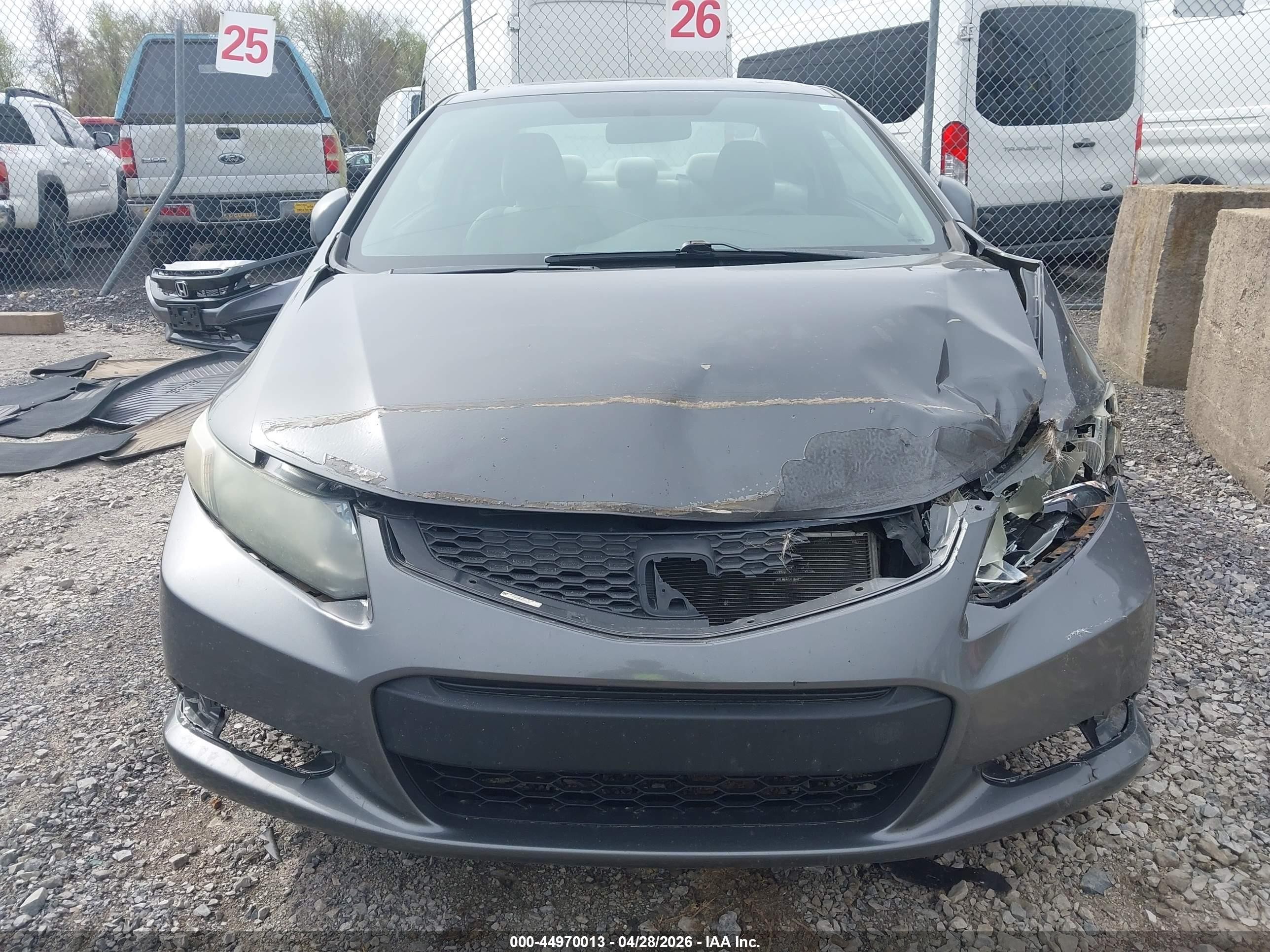 2013 Honda Civic Lx Gray vin: 2HGFG3B54DH525307